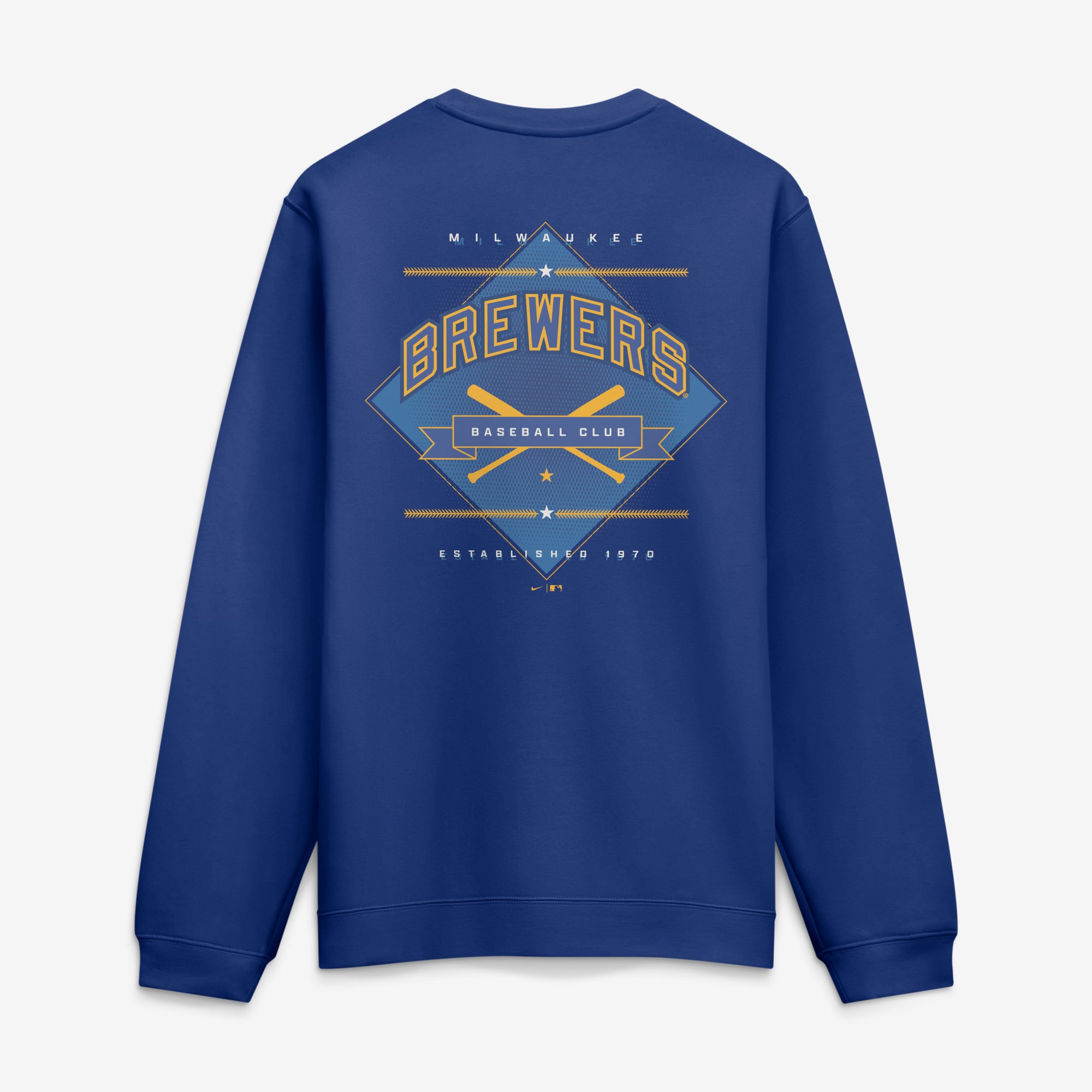 Men's Nike Royal Milwaukee Brewers Cooperstown Diamond Sweatshirt