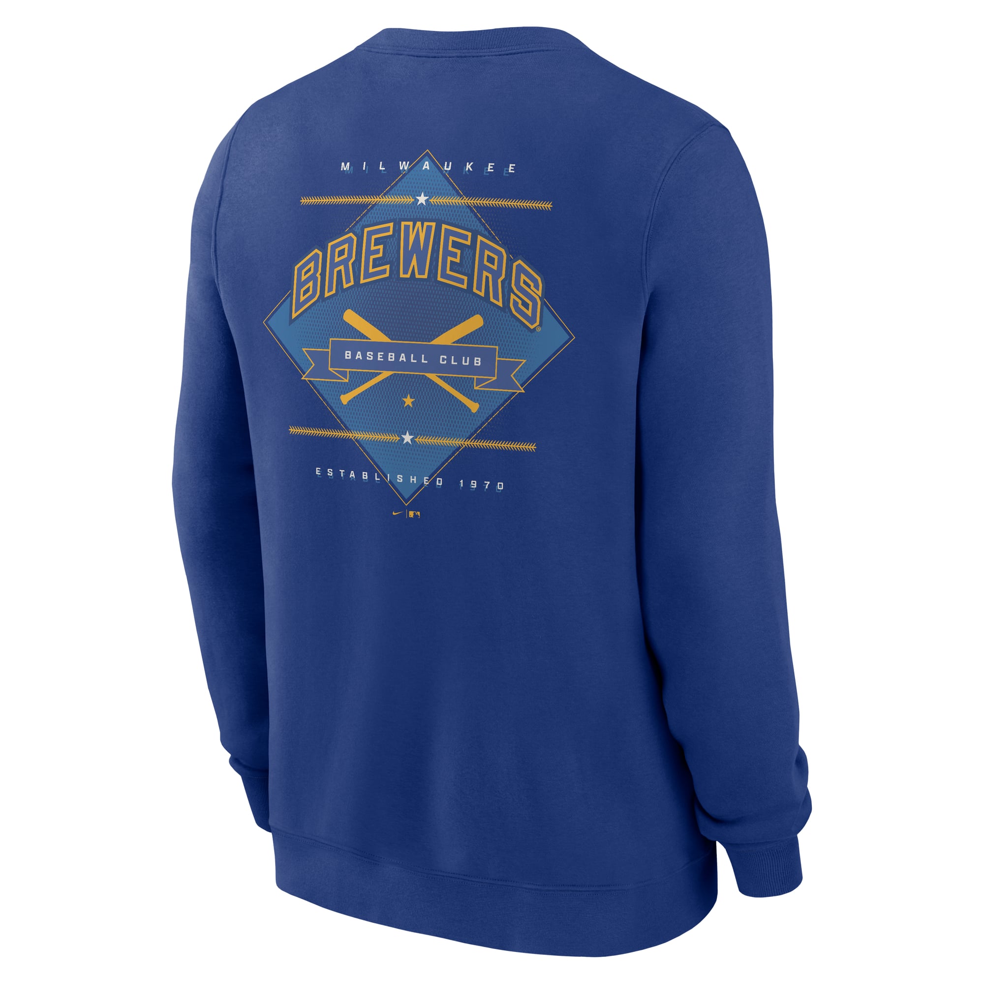 Men's Nike Royal Milwaukee Brewers Cooperstown Diamond Sweatshirt