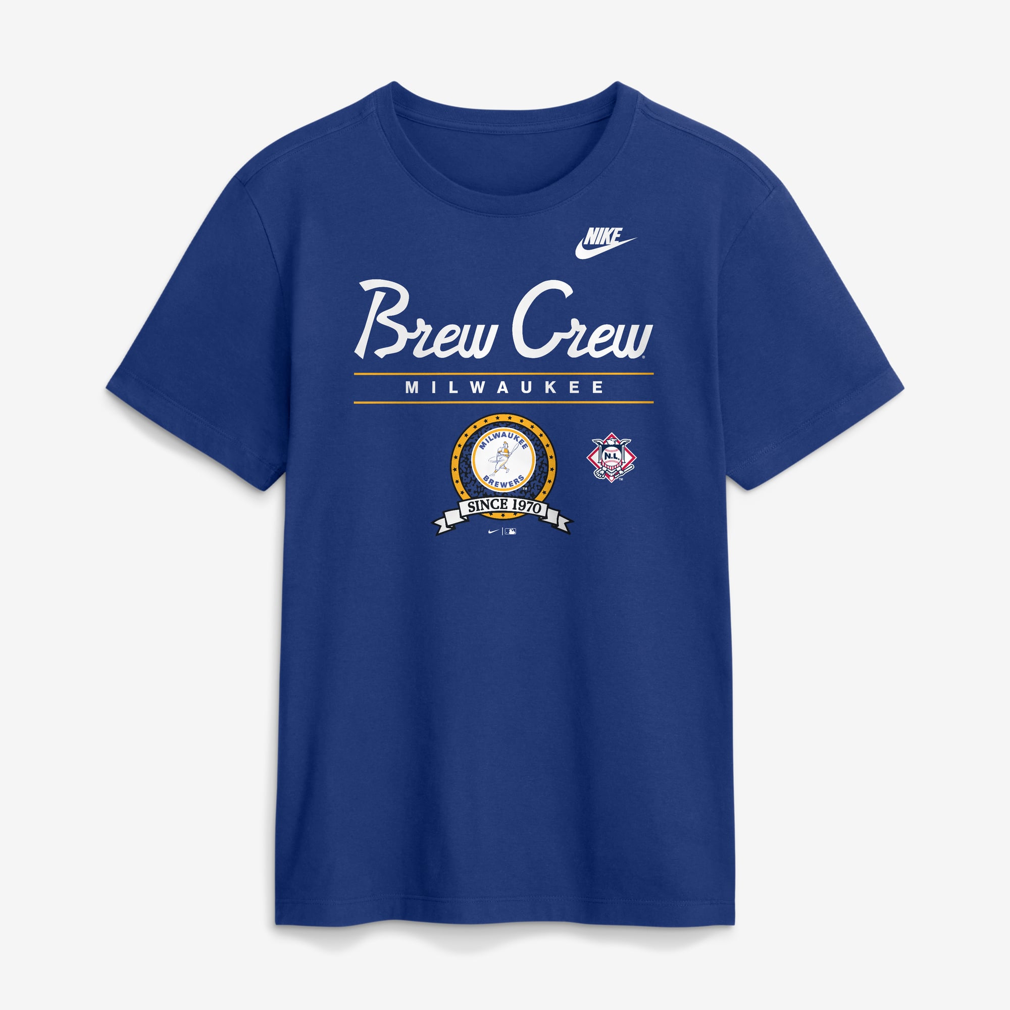 Men's Nike Royal Milwaukee Brewers Cooperstown Graphic T-Shirt