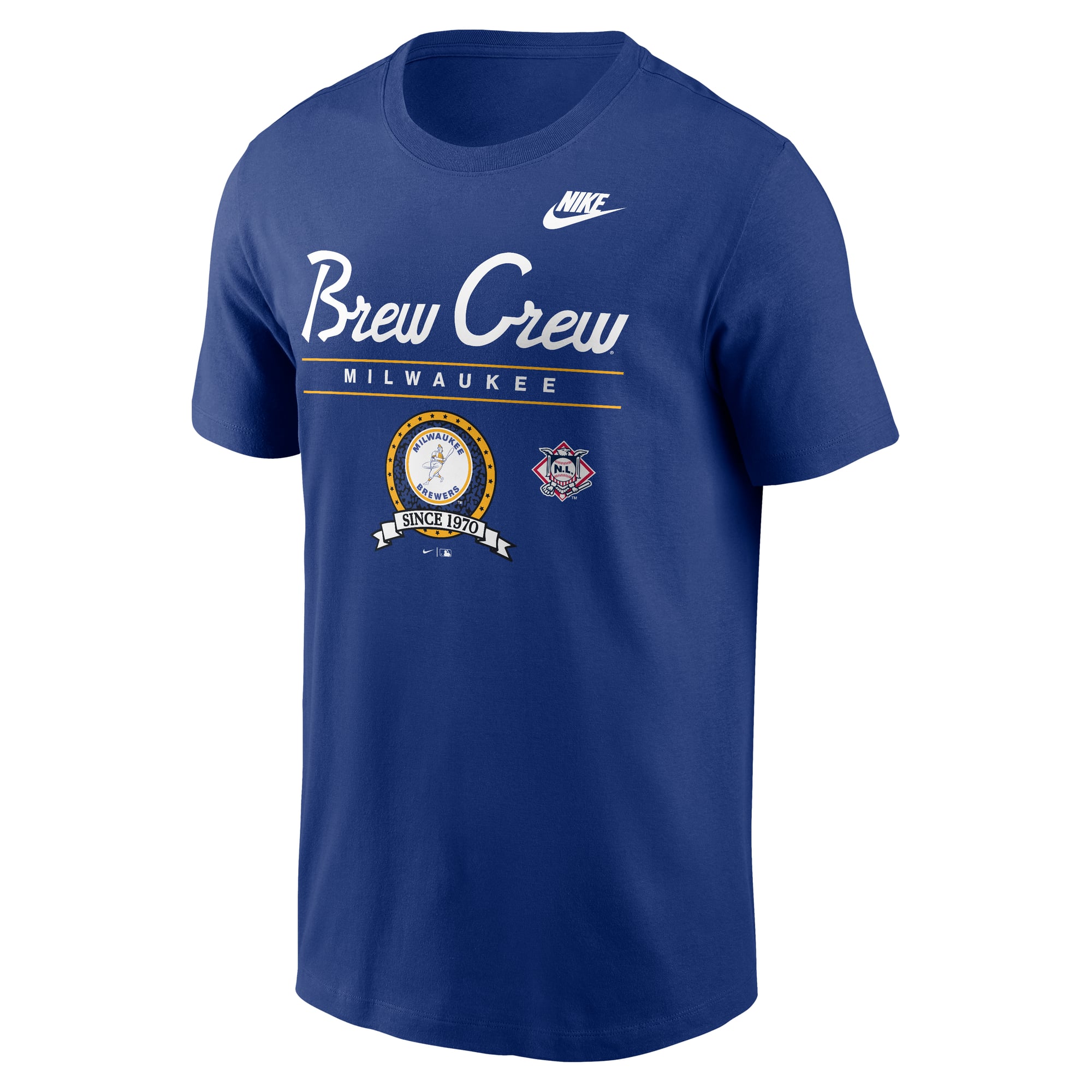 Men's Nike Royal Milwaukee Brewers Cooperstown Graphic T-Shirt