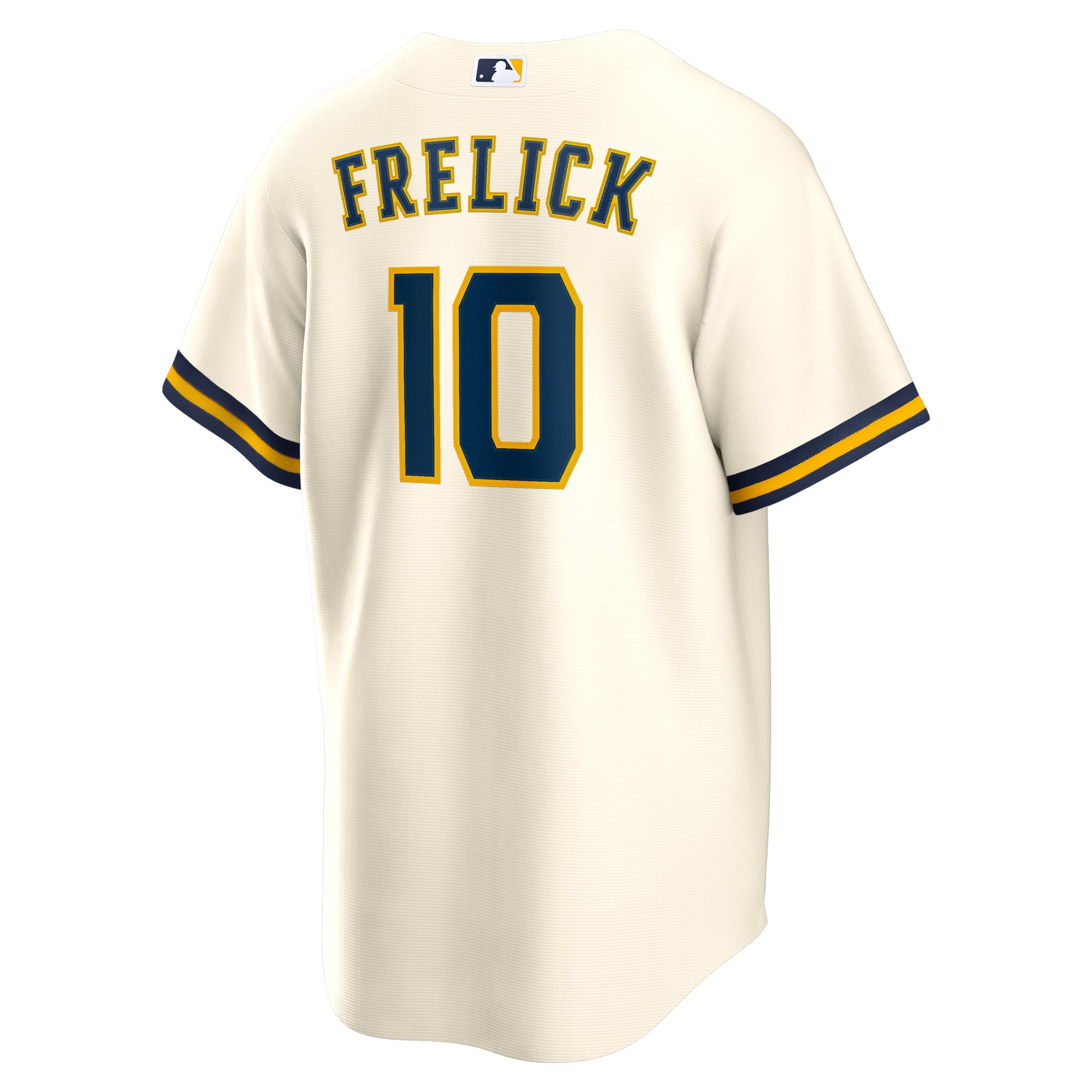 Men's Nike Sal Frelick Cream Milwaukee Brewers Home Replica Player Jersey