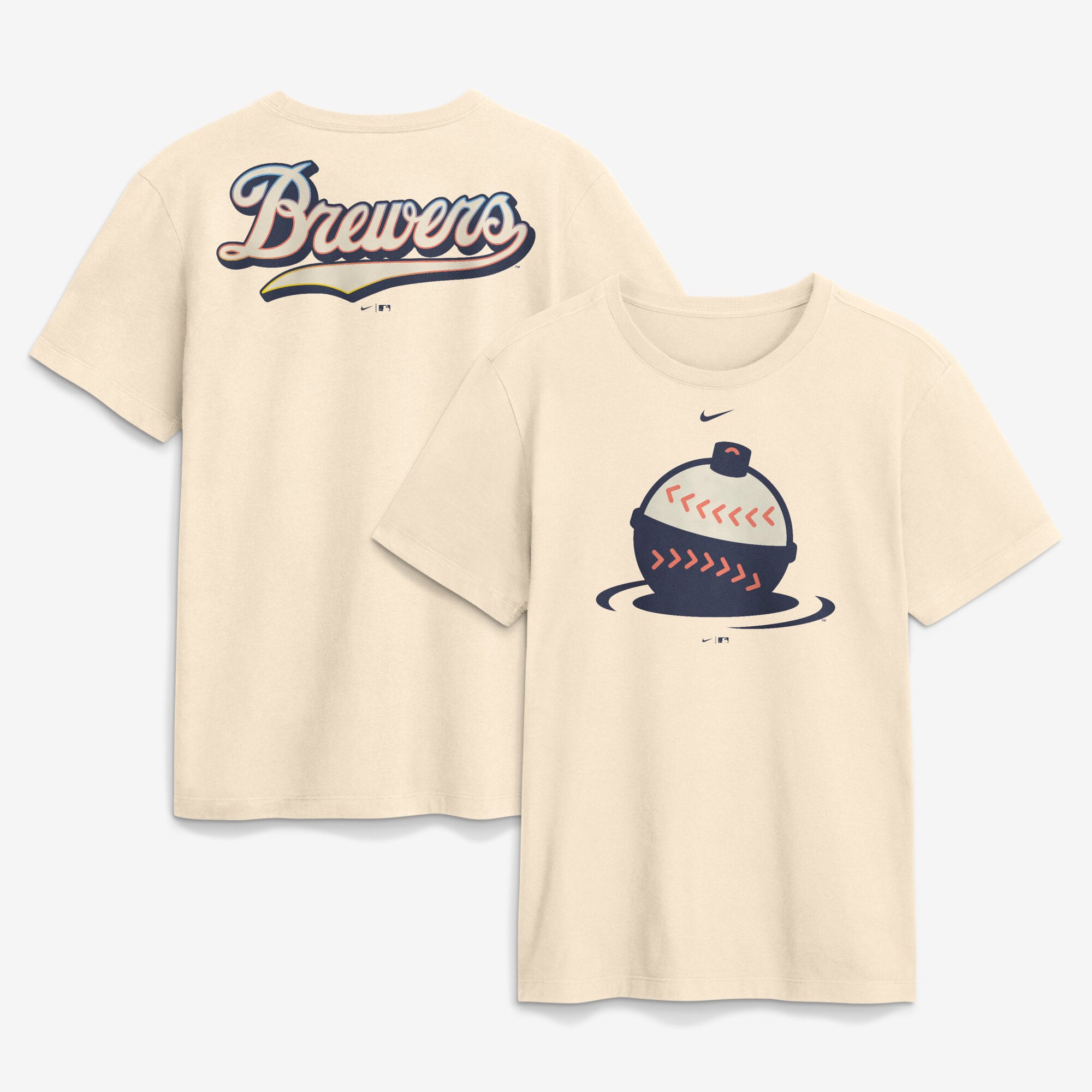 Men's Nike Tan Milwaukee Brewers City Connect Club T-Shirt