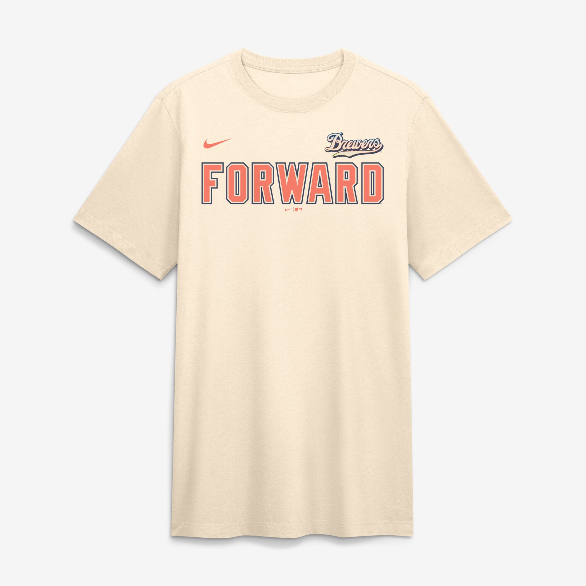 Men's Nike Tan Milwaukee Brewers City Connect Legacy Tri-Blend T-Shirt