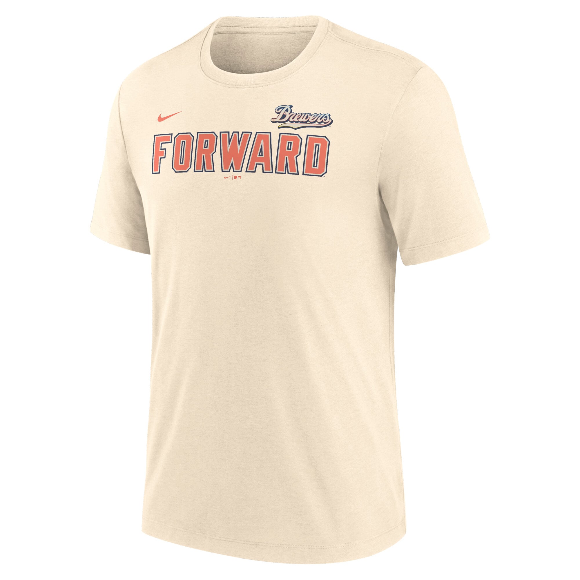 Men's Nike Tan Milwaukee Brewers City Connect Legacy Tri-Blend T-Shirt