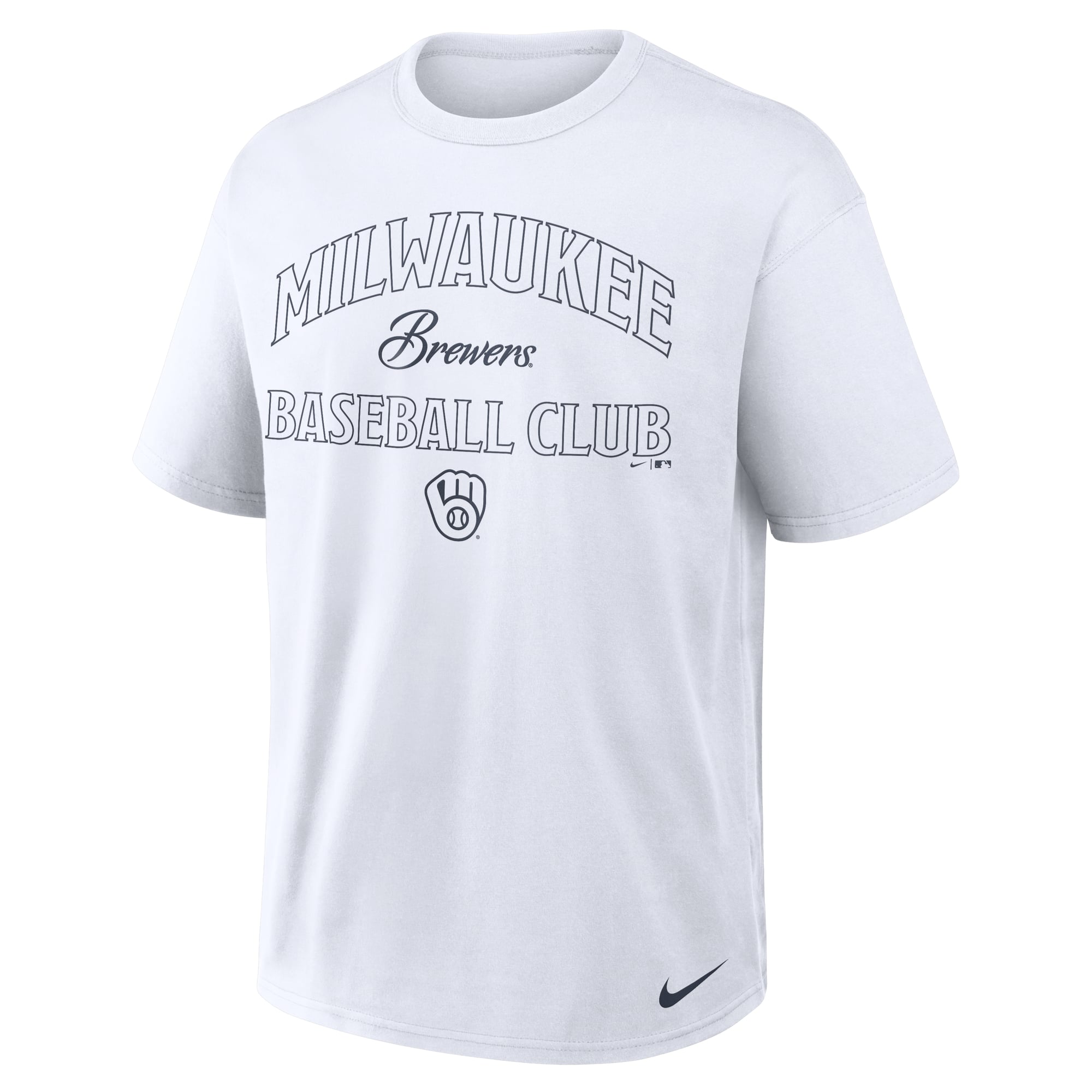 Men's Nike White Milwaukee Brewers Max90 Heavyweight T-Shirt