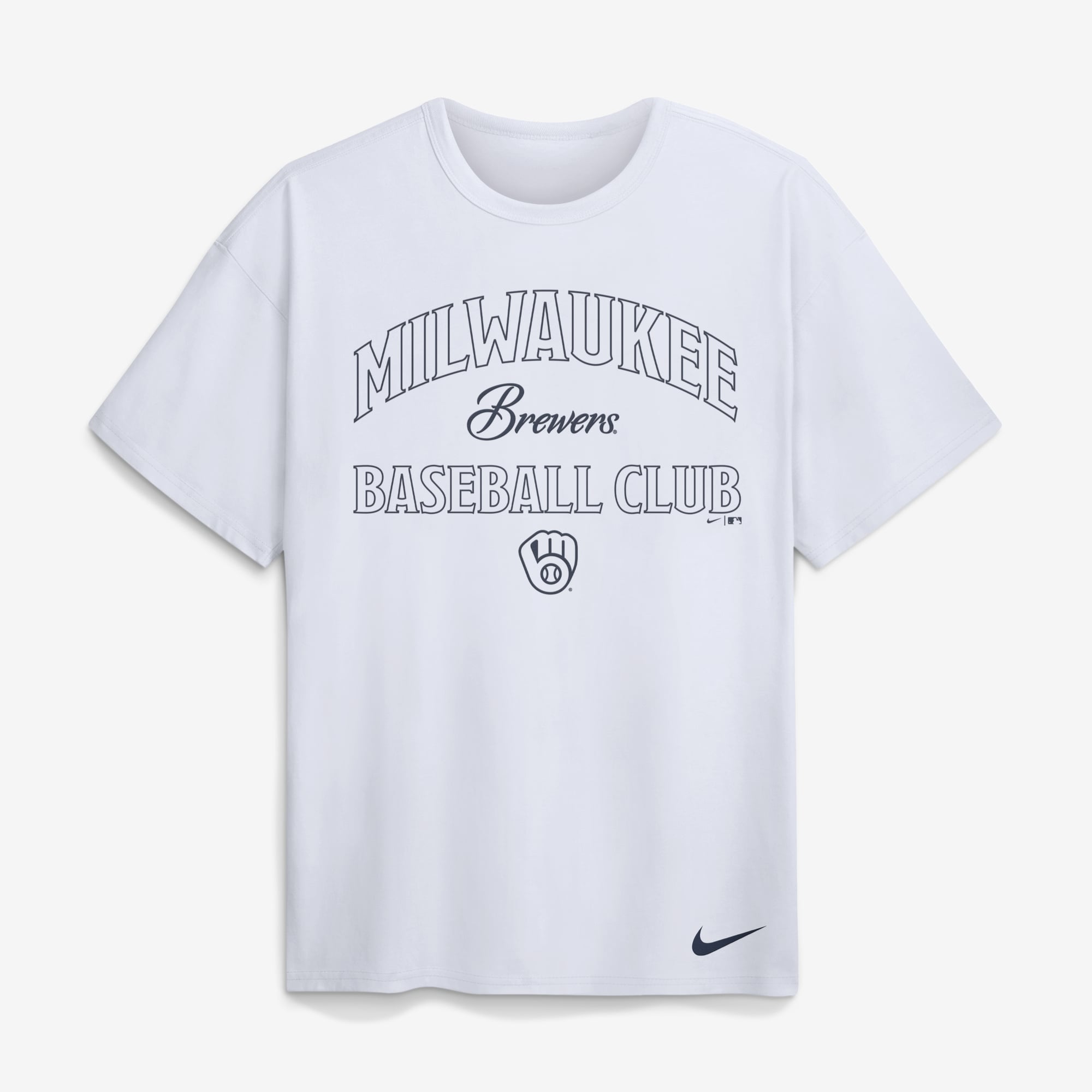 Men's Nike White Milwaukee Brewers Max90 Heavyweight T-Shirt