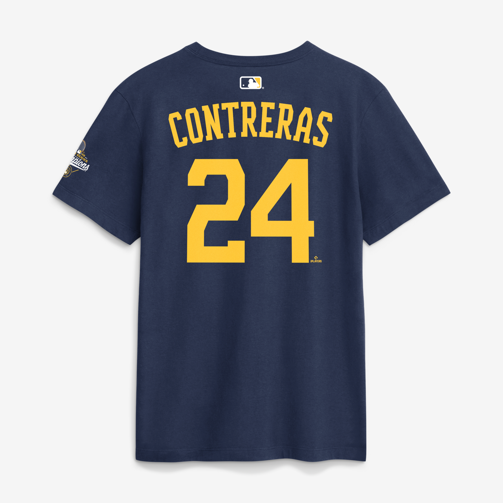 Men's Nike William Contreras Navy Milwaukee Brewers 2026 World Series ...