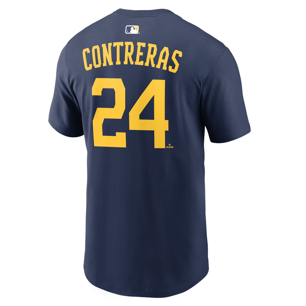 Men's Nike William Contreras Navy Milwaukee Brewers 2026 World Series ...