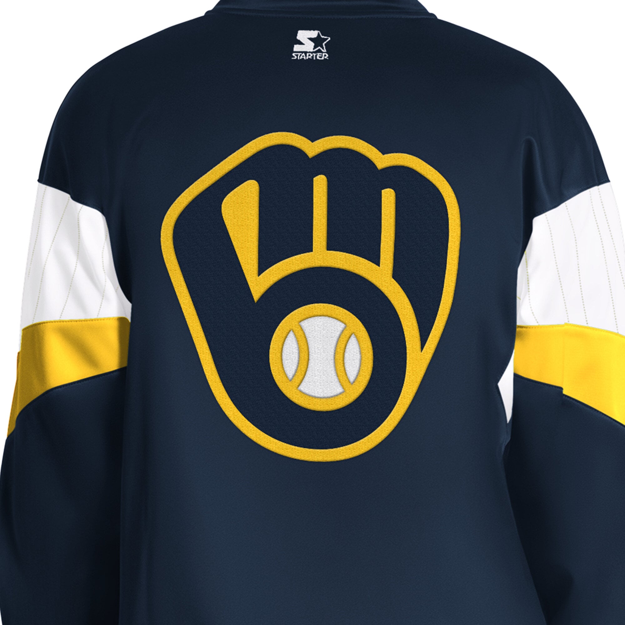 Veste de survêtement zippée Starter Navy Milwaukee Brewers Legacy pour homme
