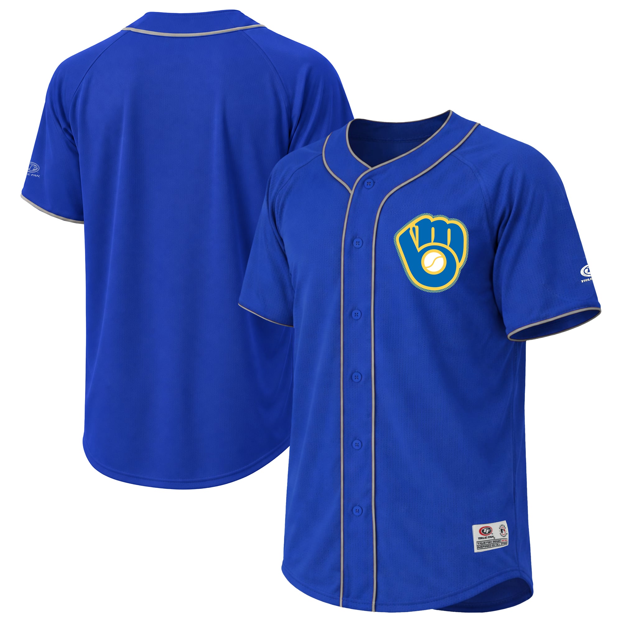 Maillot de mode des Brewers Milwaukee pour hommes, modèle Stitches Royal