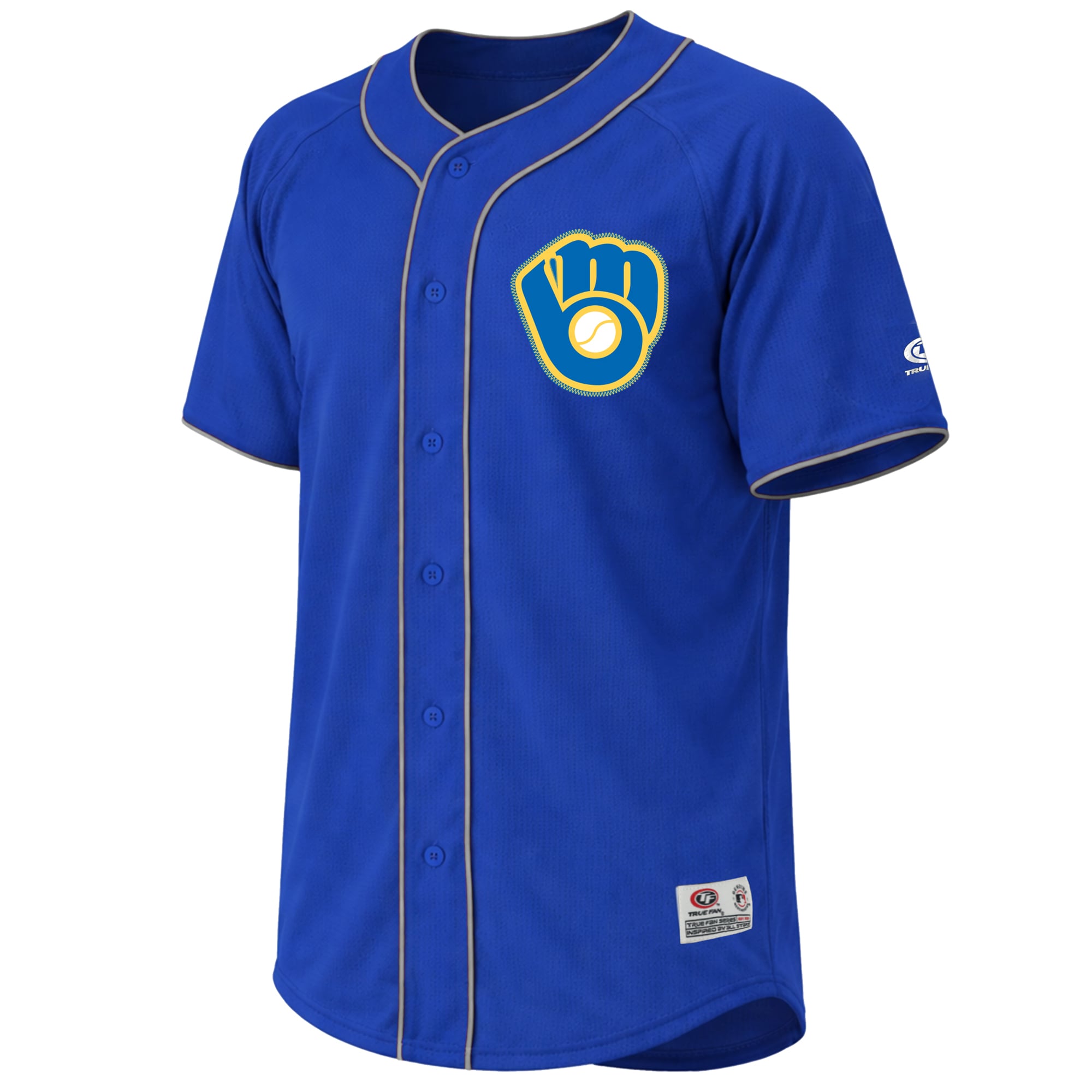Maillot de mode des Brewers Milwaukee pour hommes, modèle Stitches Royal
