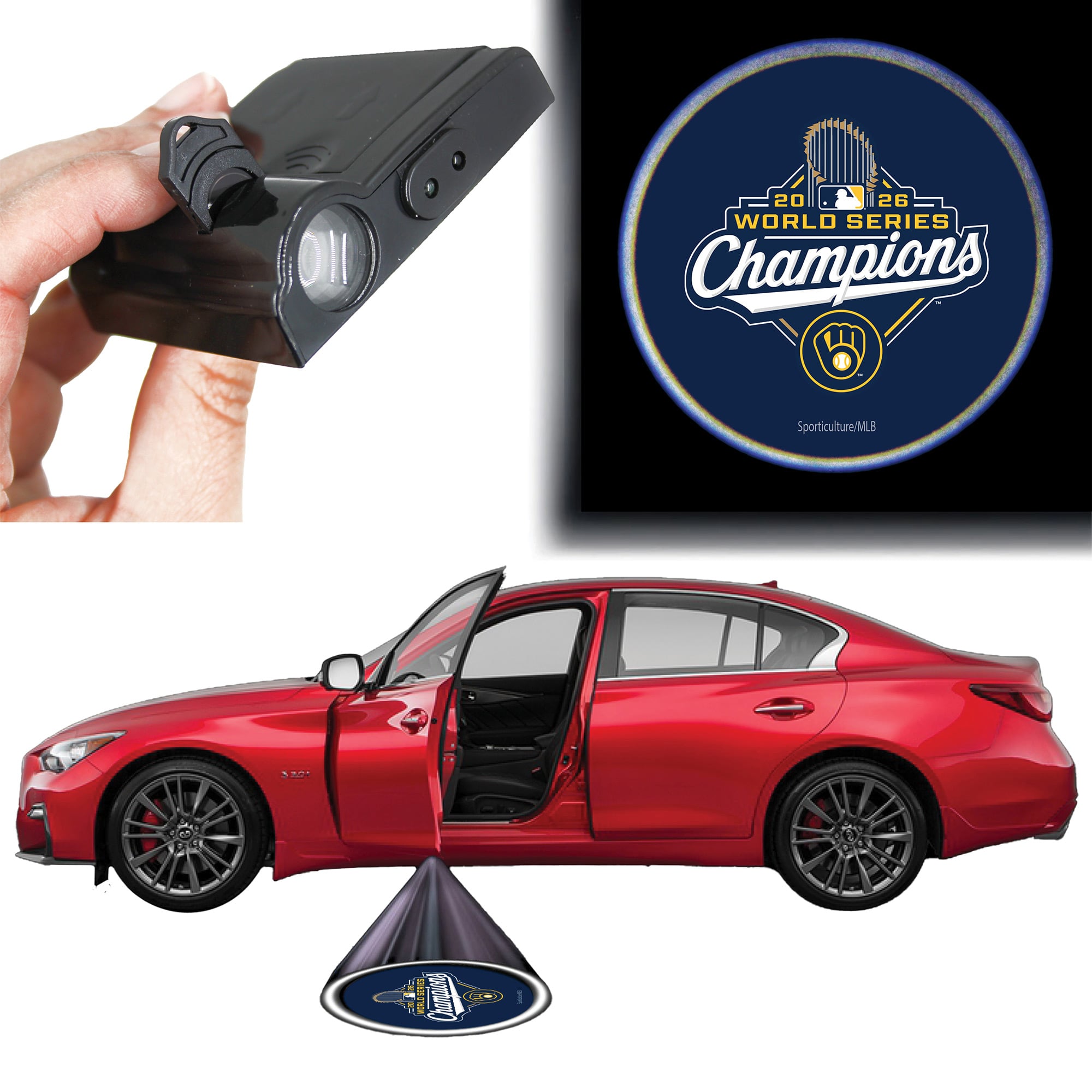 Milwaukee Brewers 2026 World Series Champions LED Car Door Light