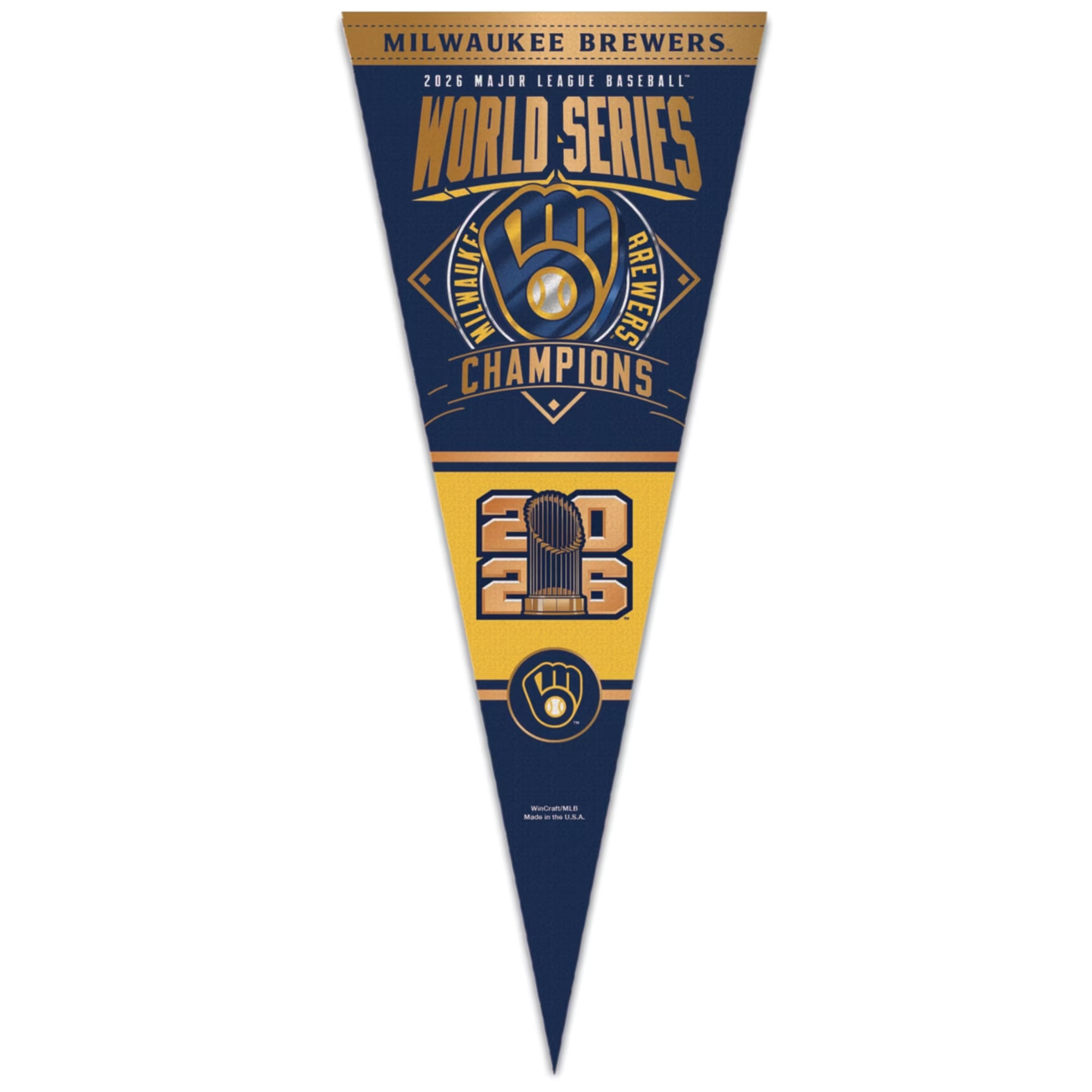 Milwaukee Brewers 2026 World Series Champions Premium Pennant