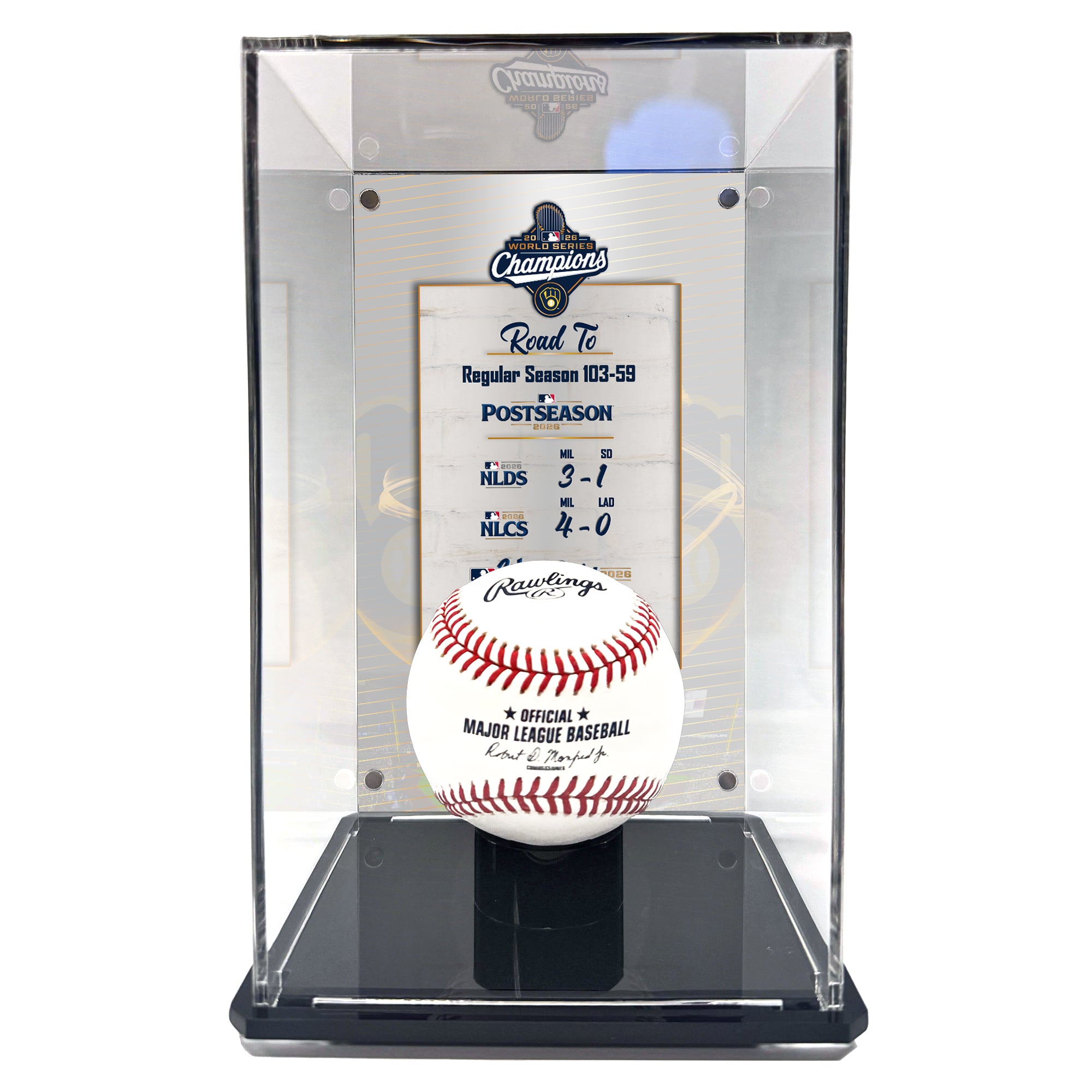 Milwaukee Brewers 2026 World Series Champions Tall Baseball Display ...