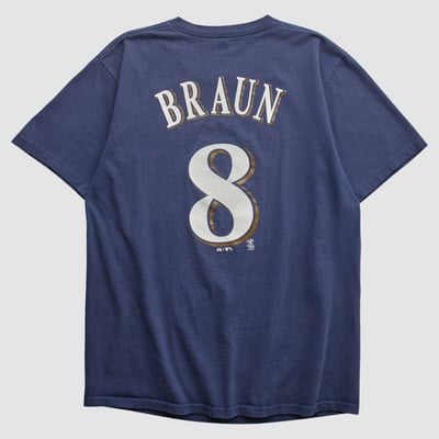 Milwaukee Brewers Majestic 2009 T-shirt - Navy - S by Fanatics Real Vintage