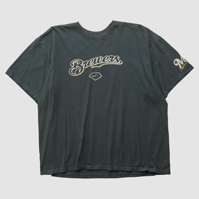 Milwaukee Brewers Nike 2000s T-shirt - Charcoal - 2XL by Fanatics Real Vintage