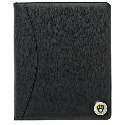 Milwaukee Brewers Zippered Leather Portfolio