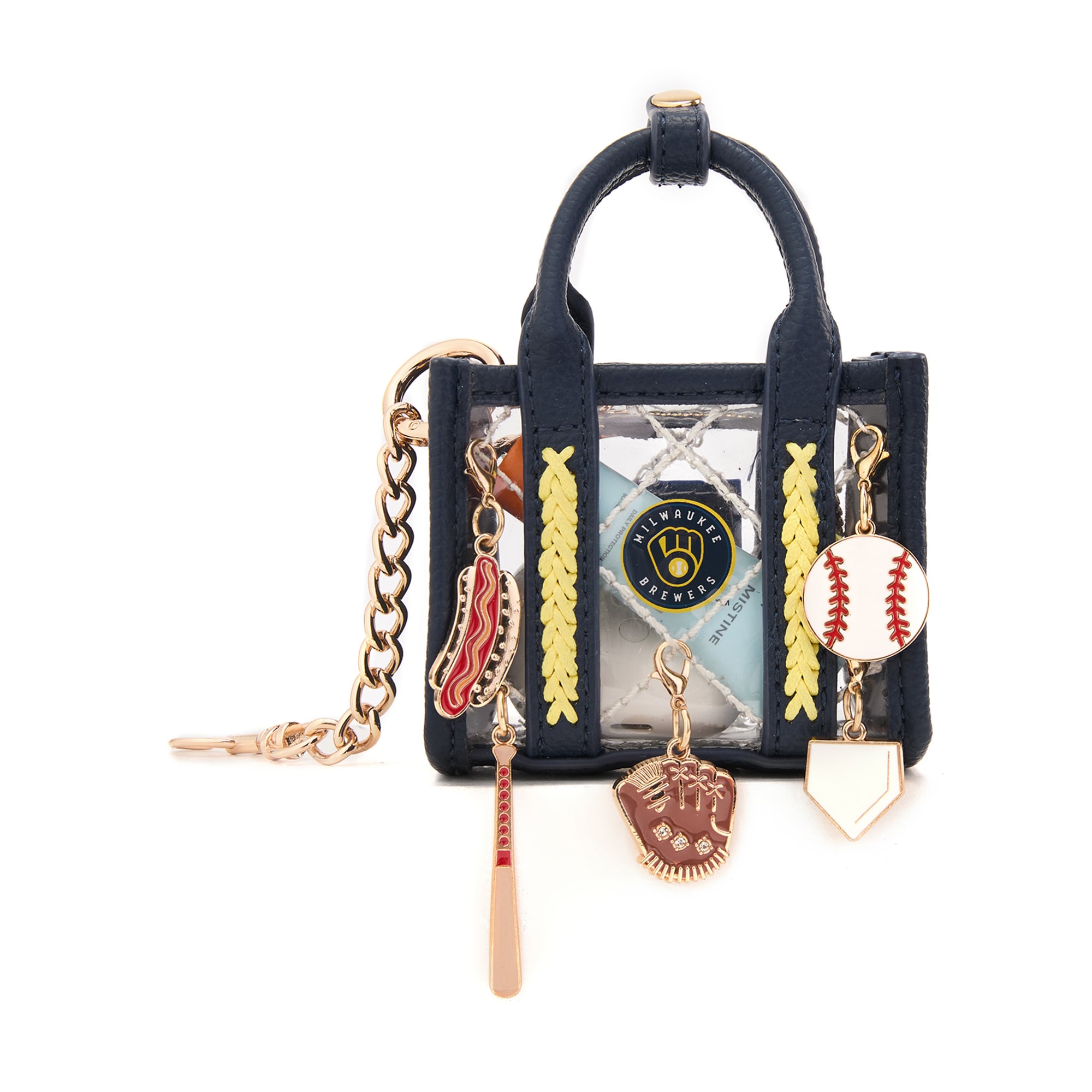Montana West Milwaukee Brewers Clear Bag Charm