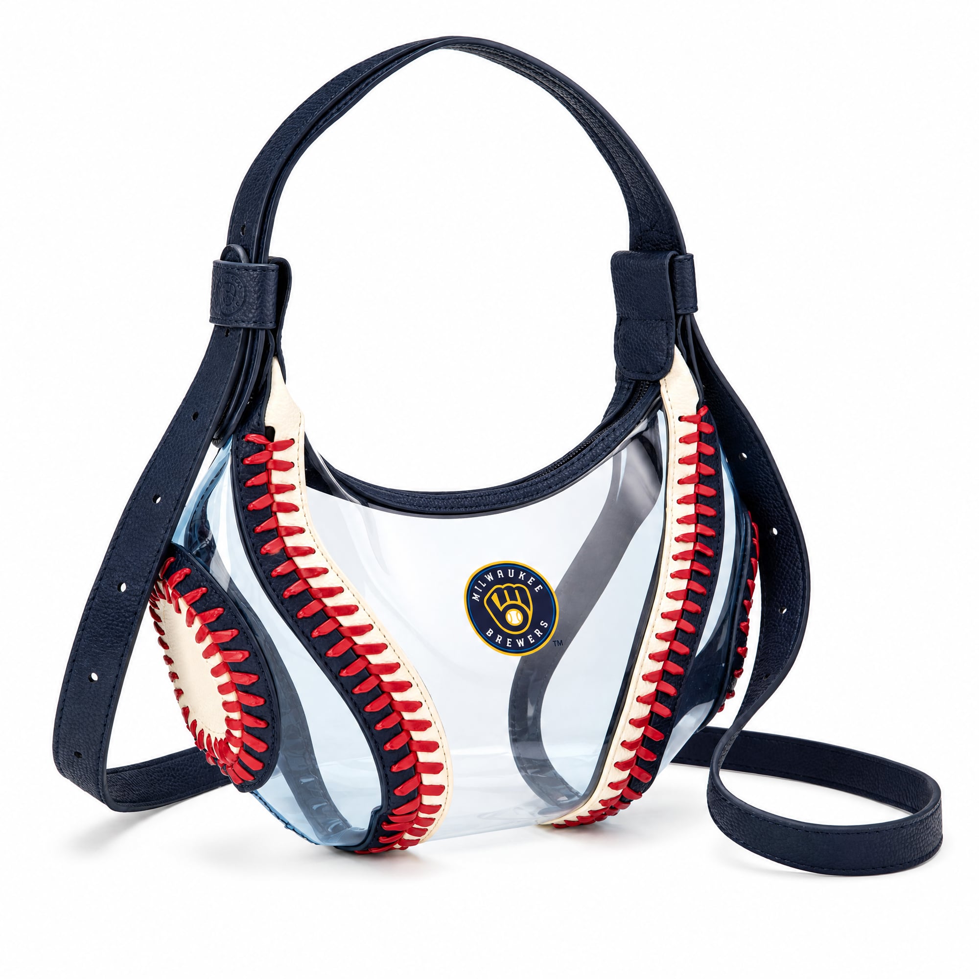 Montana West Milwaukee Brewers Clear Slouchy Shoulder Bag