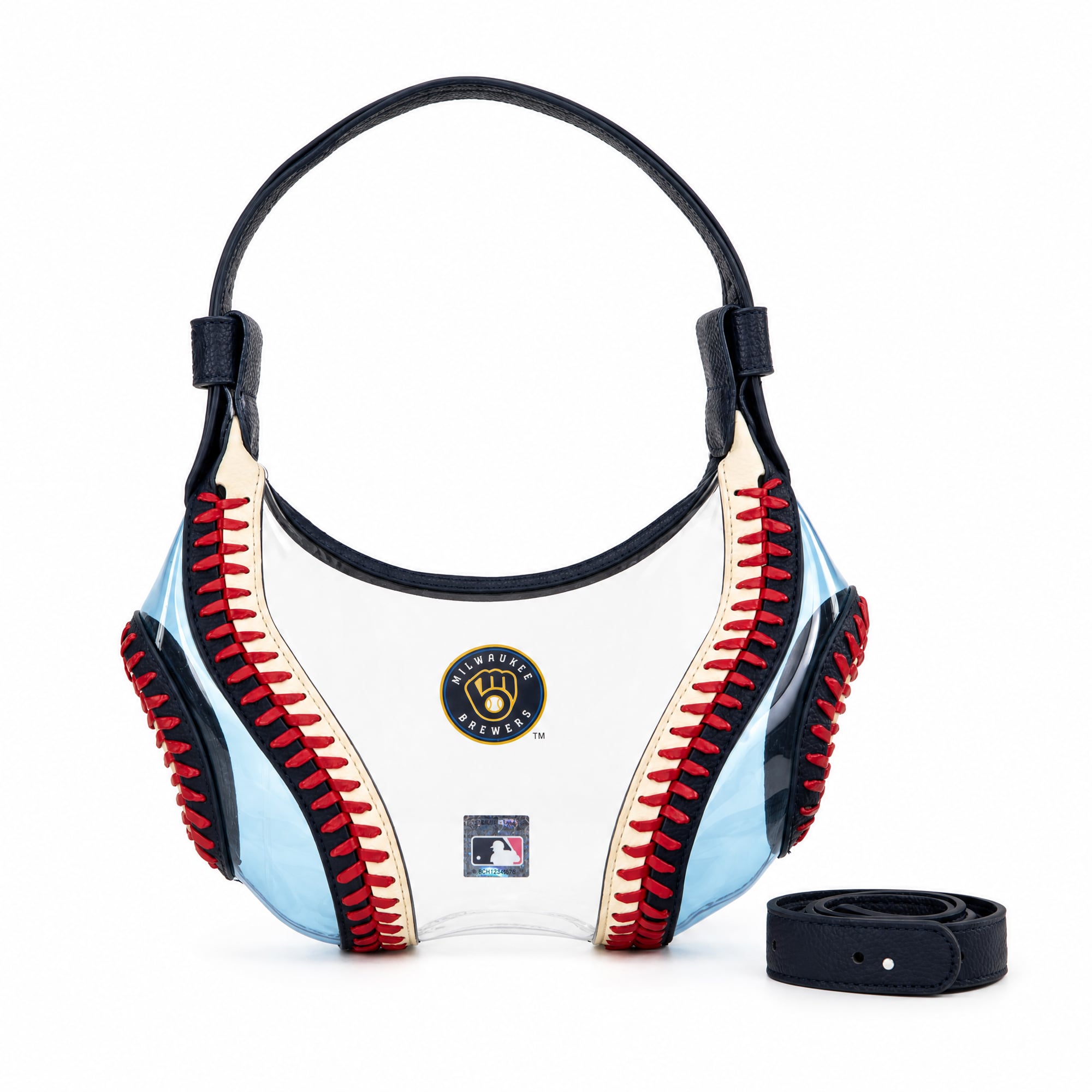 Montana West Milwaukee Brewers Clear Slouchy Shoulder Bag