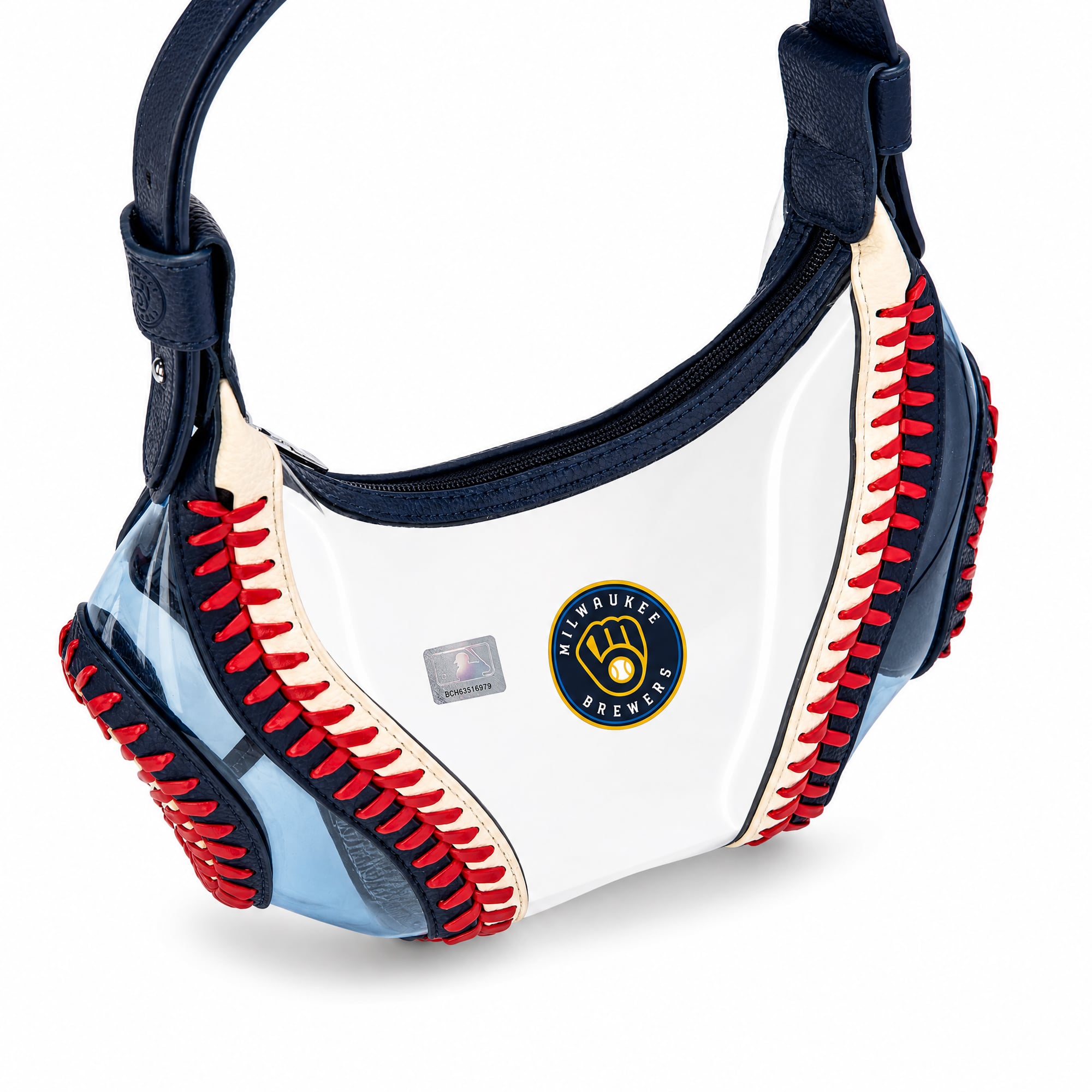 Montana West Milwaukee Brewers Clear Slouchy Shoulder Bag
