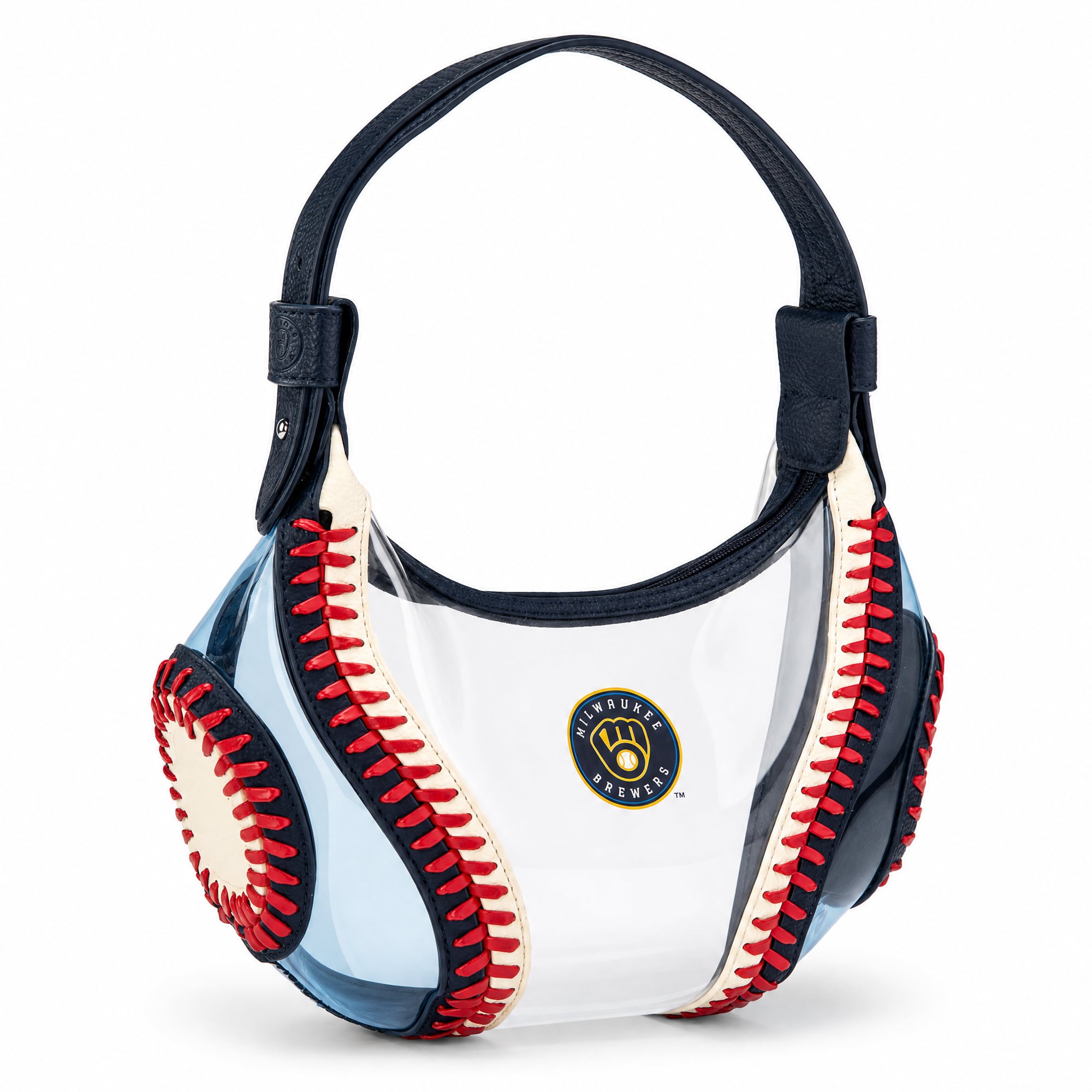 Montana West Milwaukee Brewers Clear Slouchy Shoulder Bag