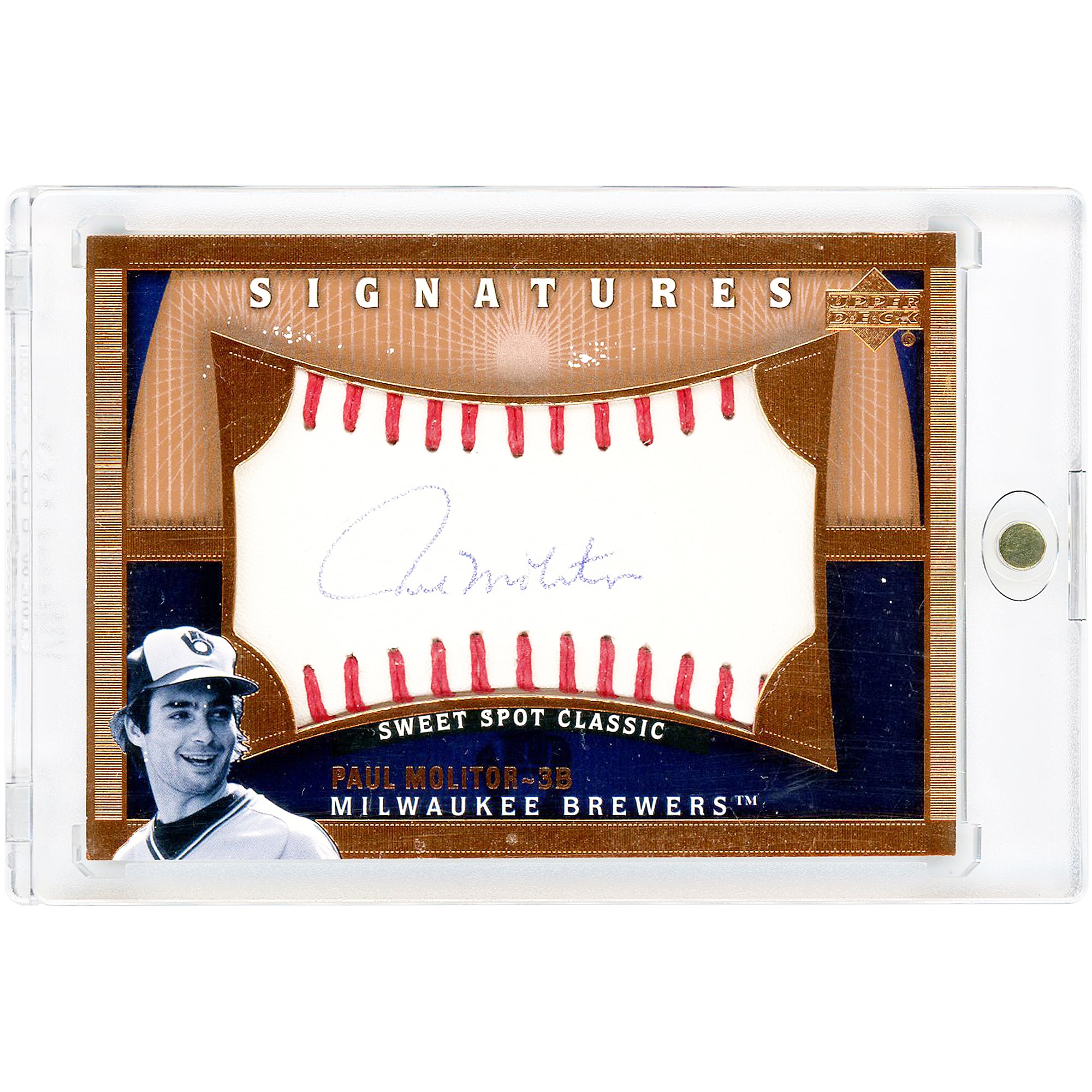 Paul Molitor Milwaukee Brewers Autographed 2005 Upper Deck Sweet Spot Bronze #PM Card