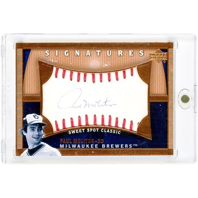 Paul Molitor Milwaukee Brewers Autographed 2005 Upper Deck Sweet Spot Bronze #PM Card
