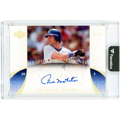 Paul Molitor Milwaukee Brewers Autographed 2006 Upper Deck Exquisite Collection Exquisite Endorsements #EN-PM #24/40 Card