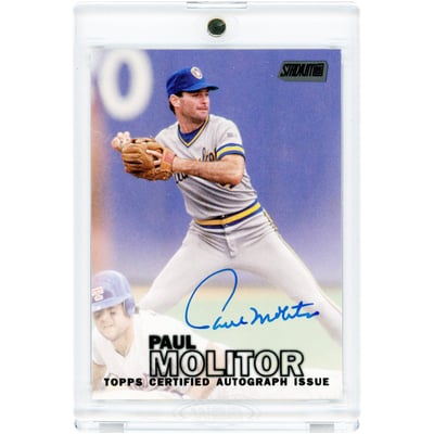 Paul Molitor Milwaukee Brewers Autographed 2016 Topps Stadium Club Black #SCA-PM #49/50 Card