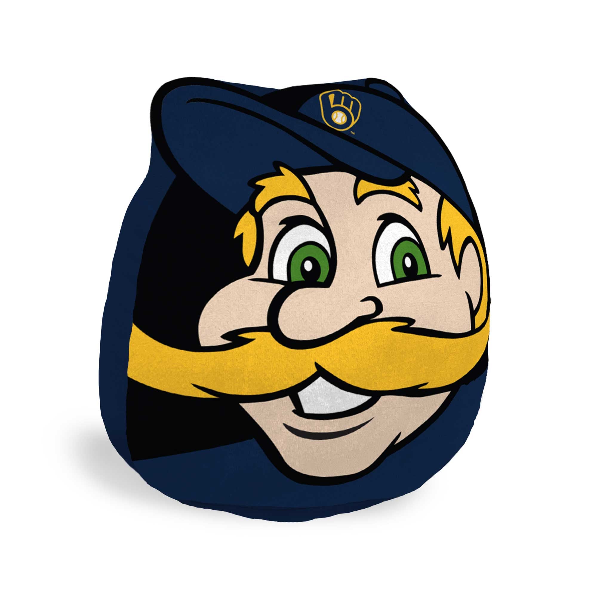 Coussin en peluche Pegasus Milwaukee Brewers avec mascotte et fonctionnalités