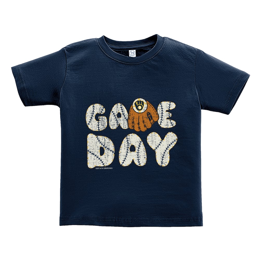 T-shirt bleu marine pour tout-petit « Soft as a Grape » des Milwaukee Brewers, jour de match