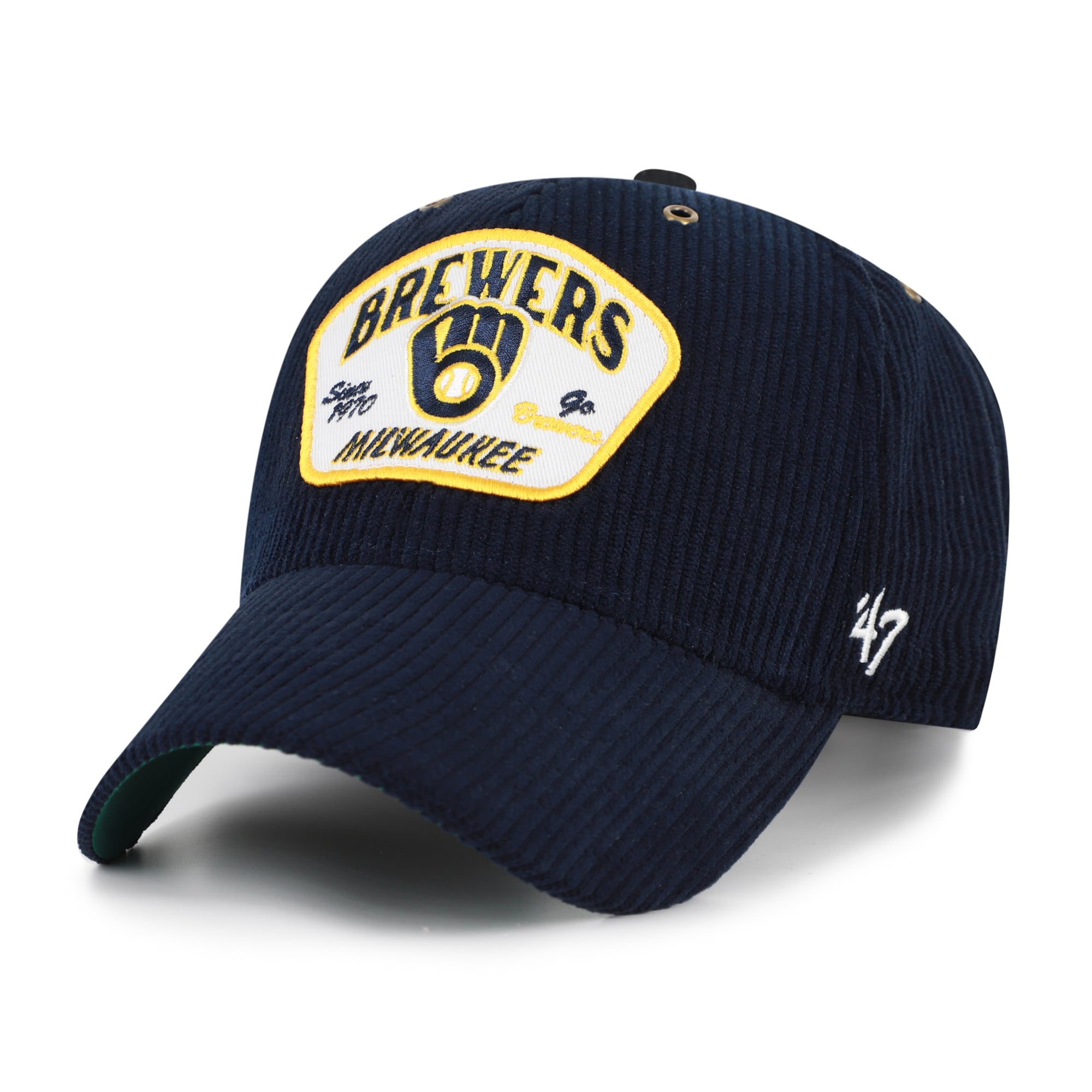 Casquette unisexe ajustable '47 Navy Milwaukee Brewers Accordia en velours côtelé MVP