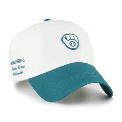 Milwaukee Brewers '47 Unisex Contemporary Tonal Clean Up Adjustable Hat - White/Teal
