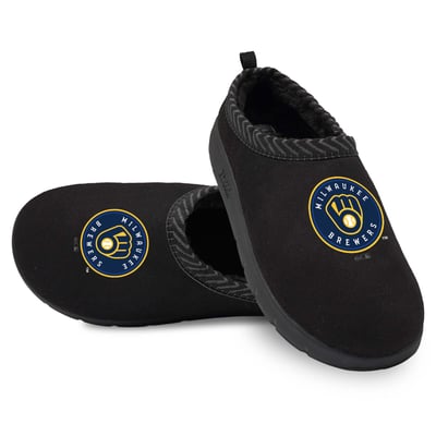 Milwaukee Brewers ISlide Unisex Primary Logo Mission Slippers - Black
