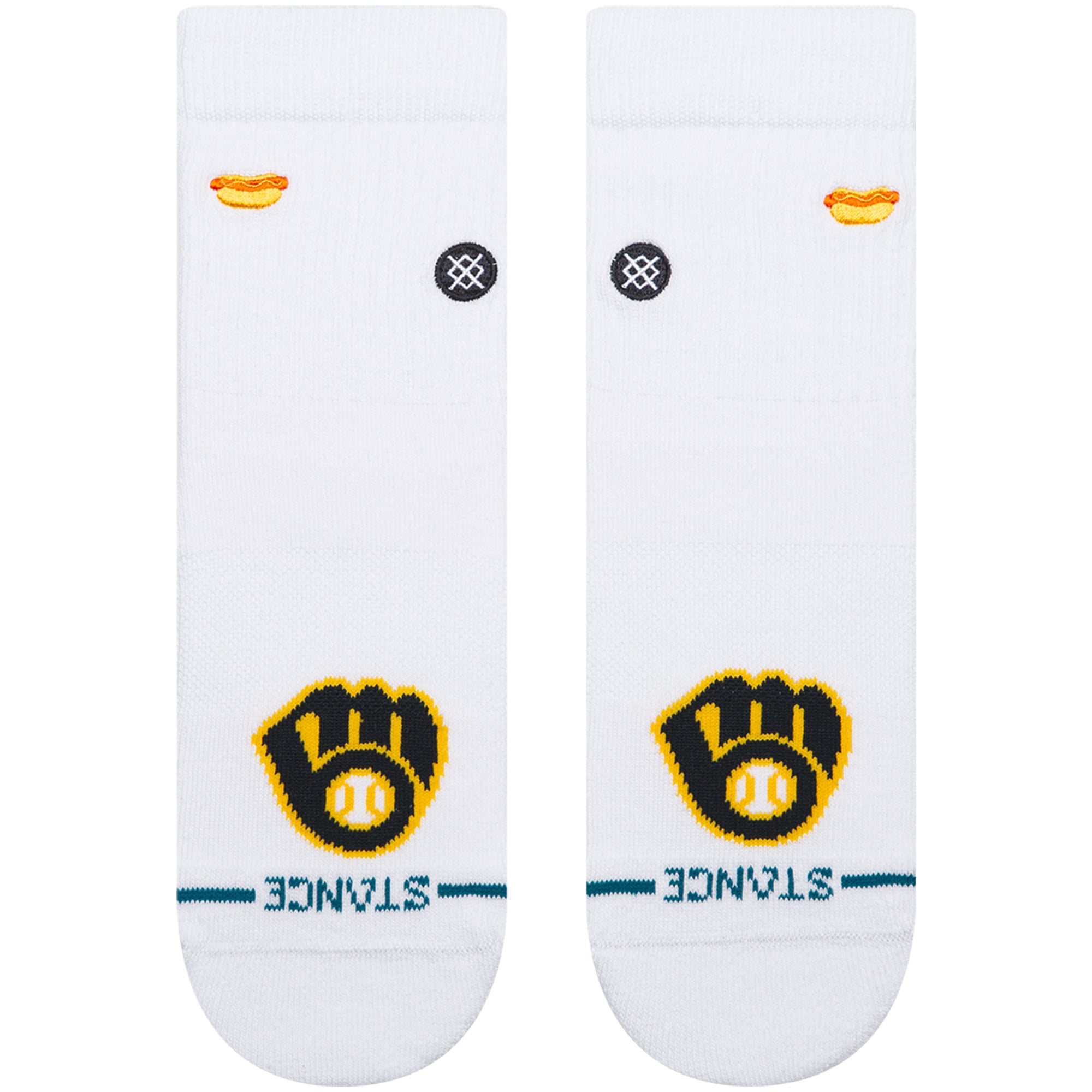 Unisex Stance White Milwaukee Brewers Hot Dog Quarter Socks