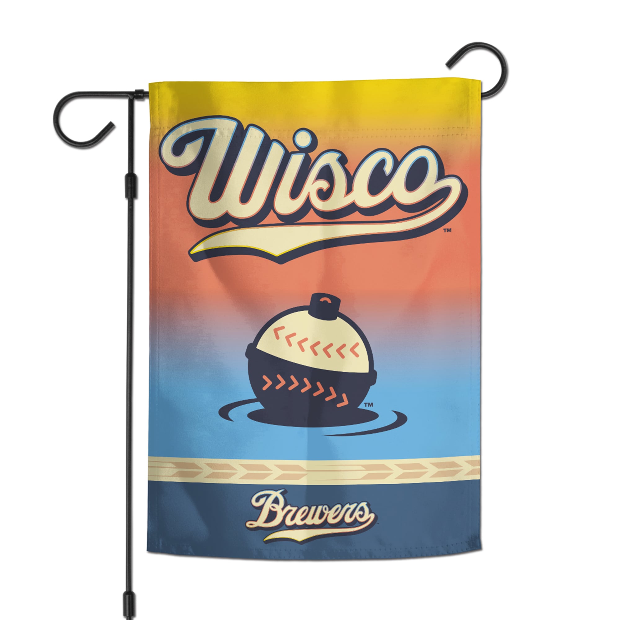 Drapeau de jardin double face WinCraft Milwaukee Brewers 2026 City Connect 12 po x 18 po