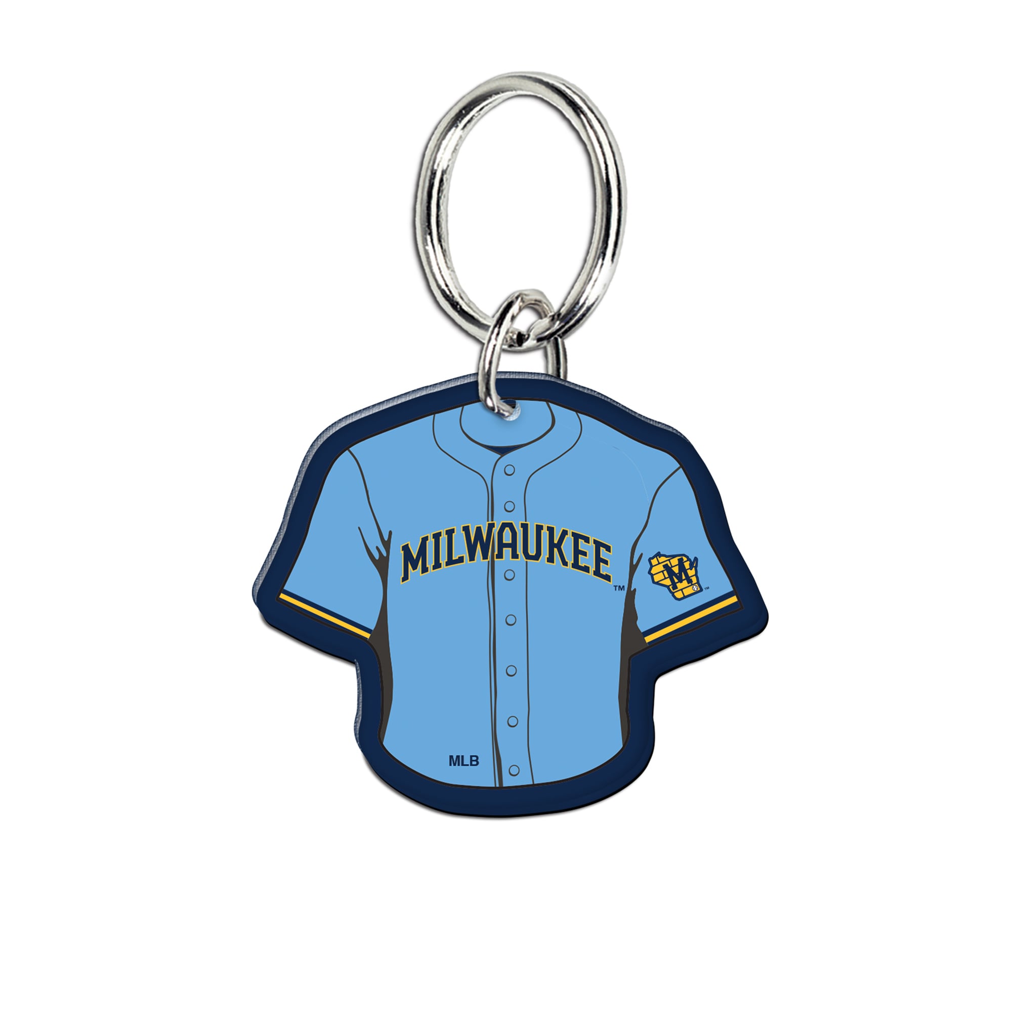 WinCraft Milwaukee Brewers Road Jersey Premium Acrylic Key Ring