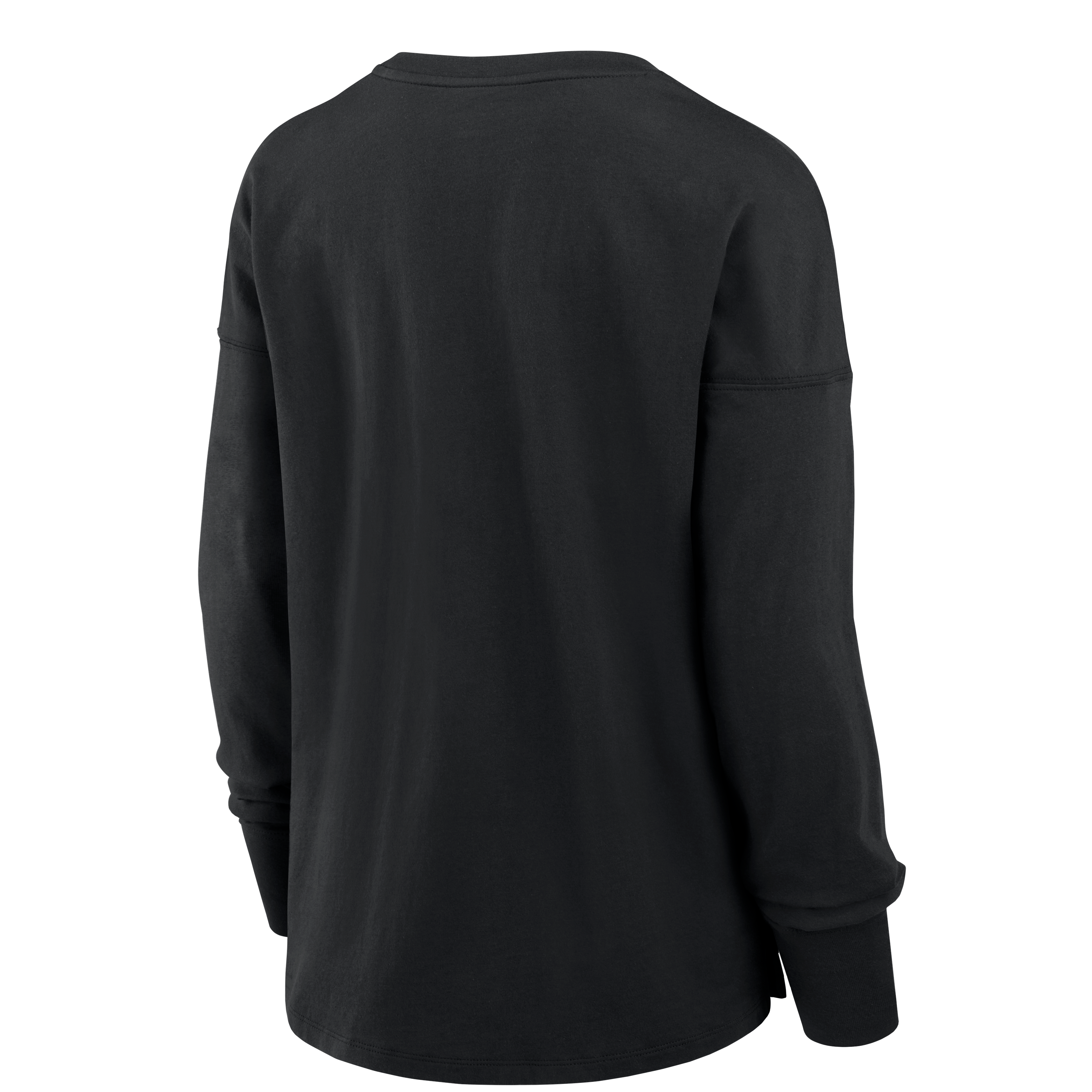 T-shirt à manches longues noir pour femmes avec mascotte métallique des Milwaukee Brewers