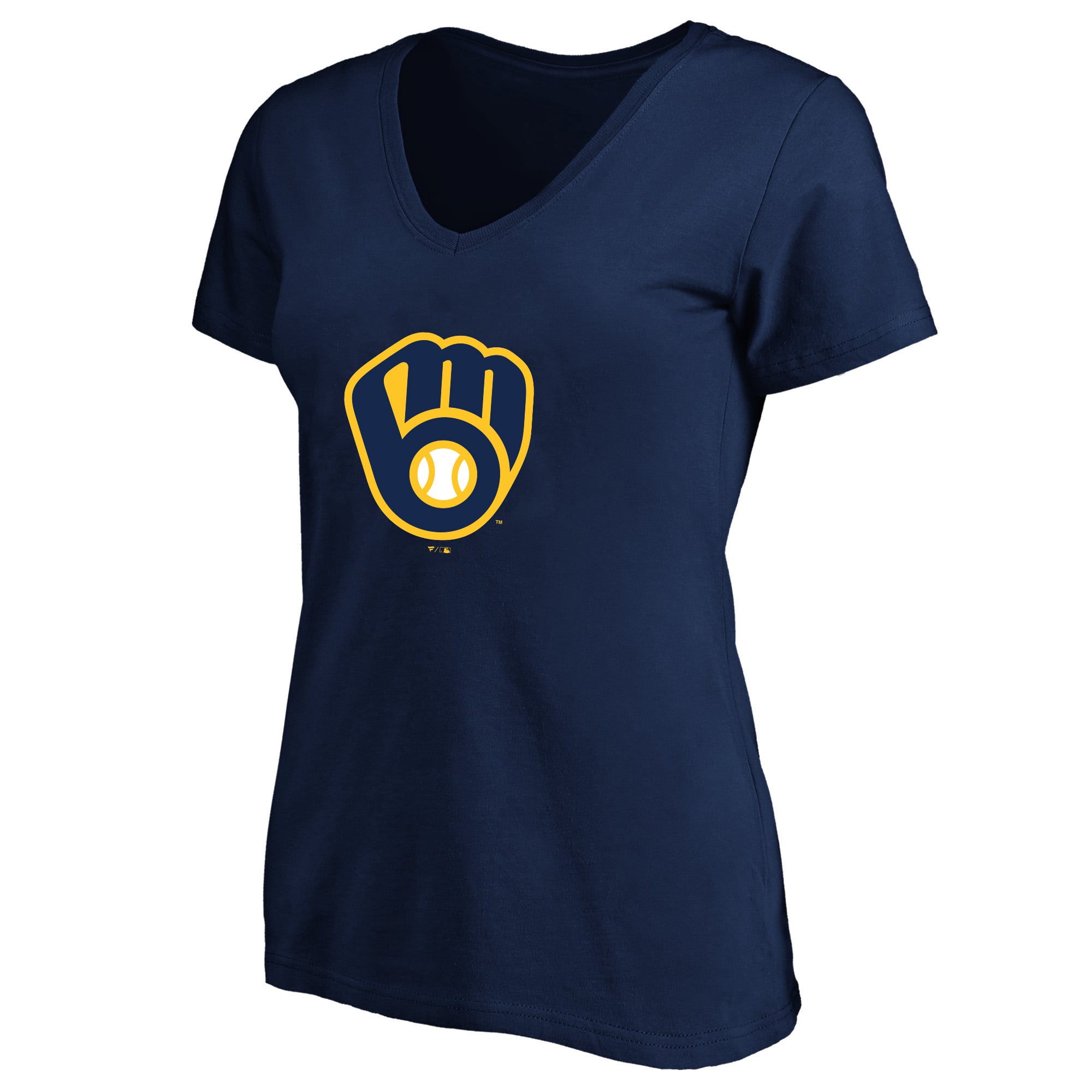 Women's Fanatics Jacob Misiorowski Navy Milwaukee Brewers Plus Name & Number V-Neck T-Shirt