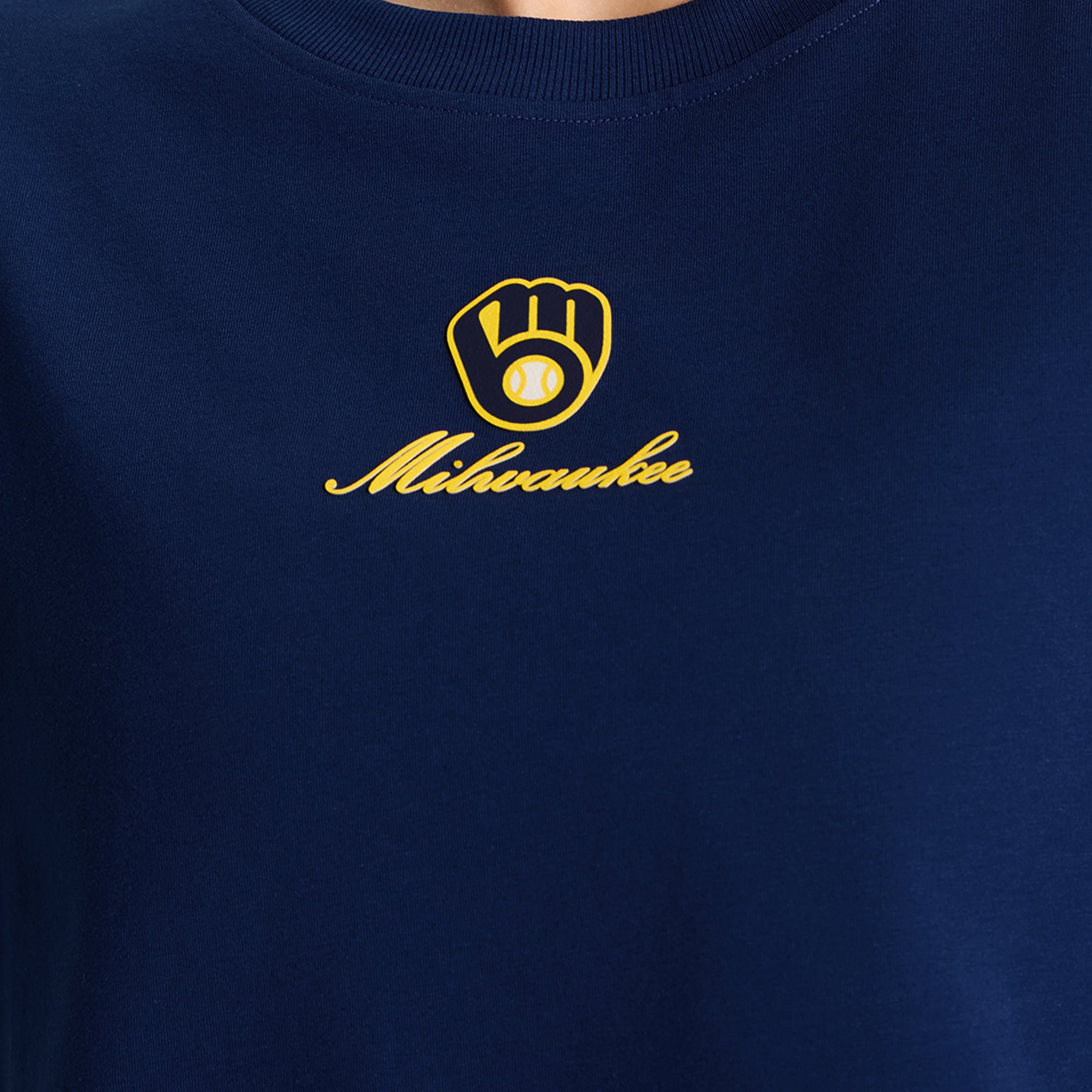 T-shirt court en coton biologique lululemon Midnight Shadow Milwaukee Brewers All Yours pour femme