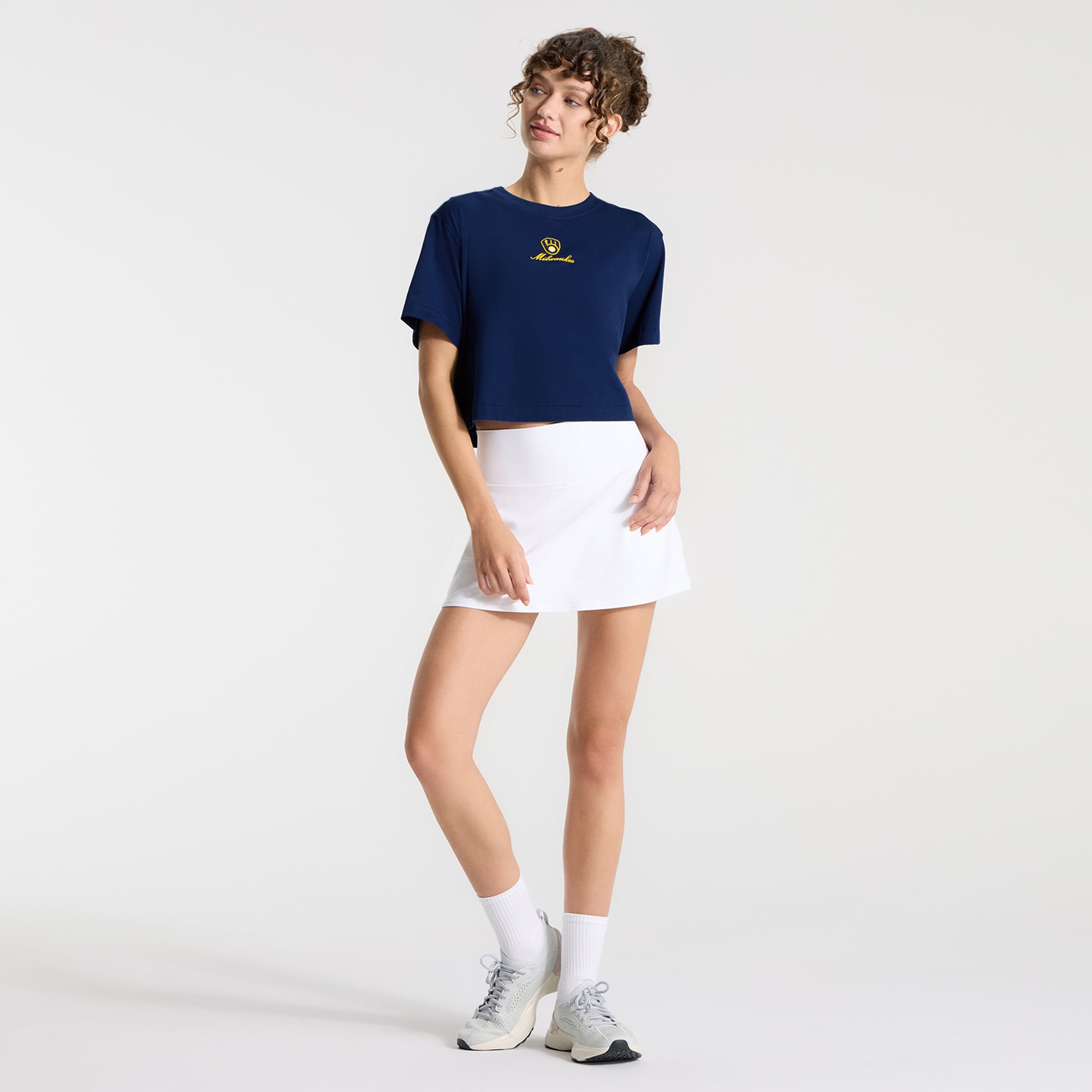 T-shirt court en coton biologique lululemon Midnight Shadow Milwaukee Brewers All Yours pour femme