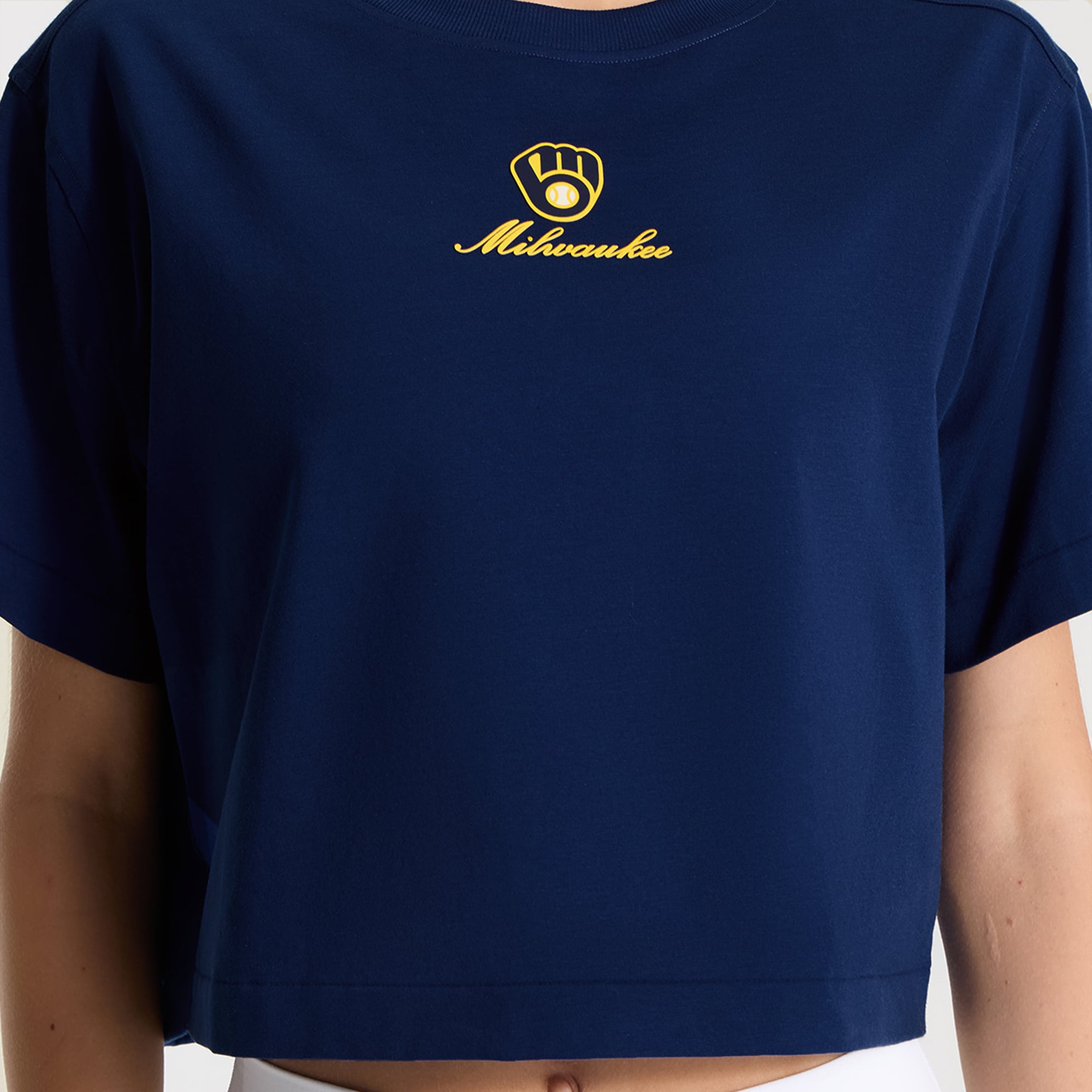 T-shirt court en coton biologique lululemon Midnight Shadow Milwaukee Brewers All Yours pour femme