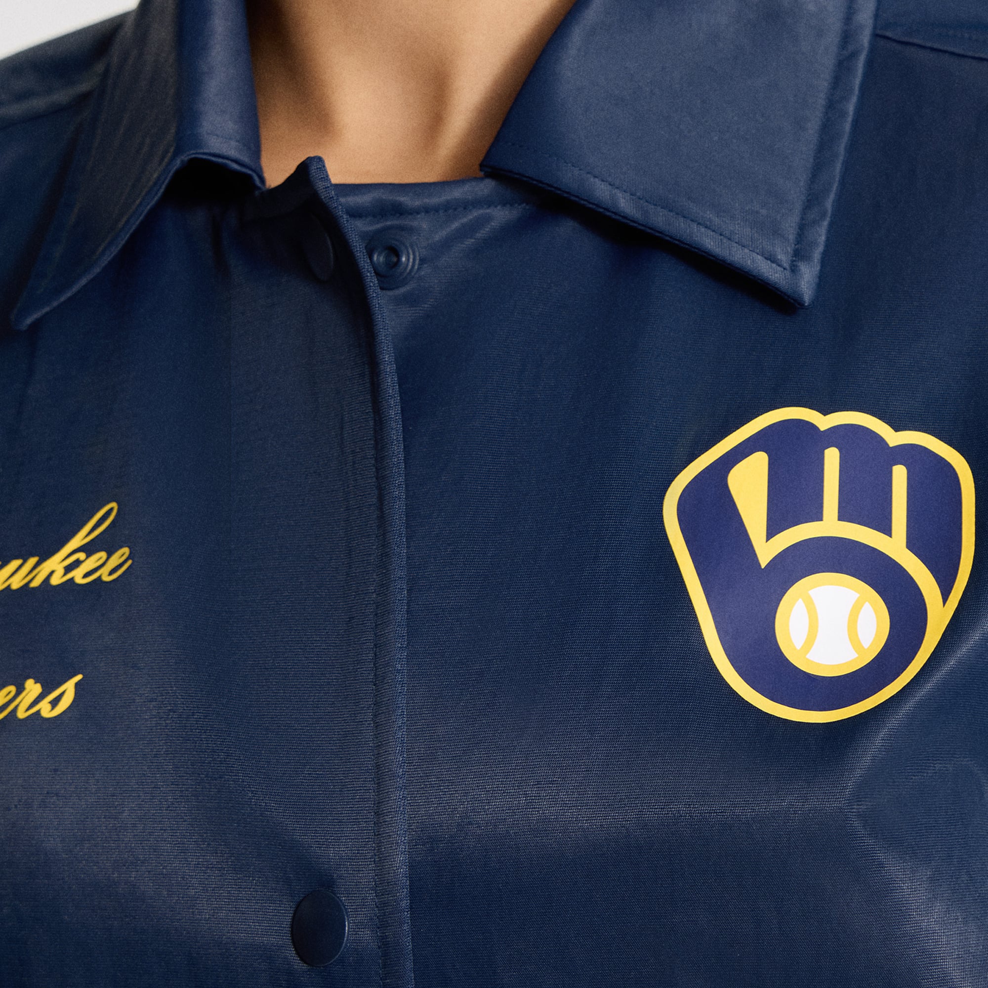 Veste d'entraîneur lululemon True Navy Milwaukee Brewers pour femme