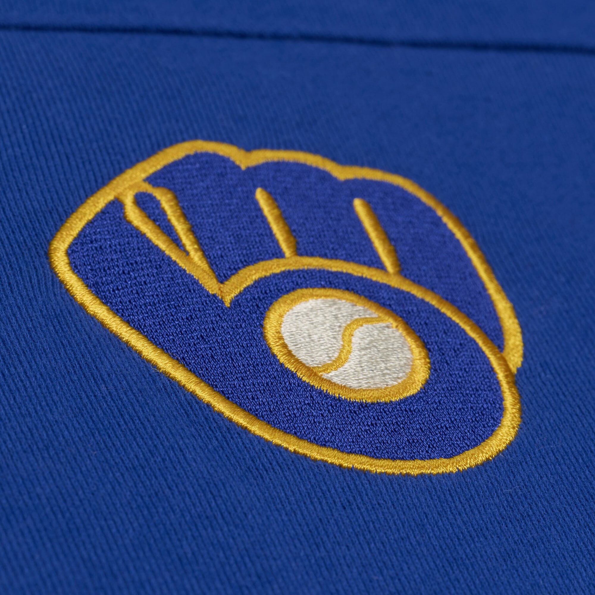 Women's Mitchell & Ness Royal Milwaukee Brewers Cooperstown Collection Retro Roots Pullover Hoodie