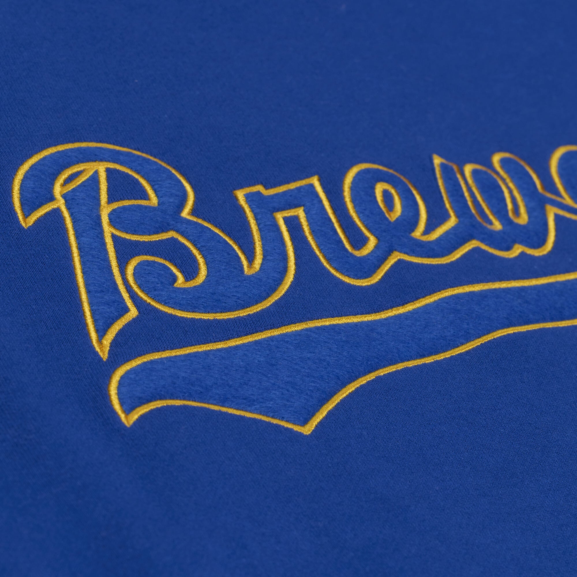 Women's Mitchell & Ness Royal Milwaukee Brewers Cooperstown Collection Retro Roots Pullover Hoodie