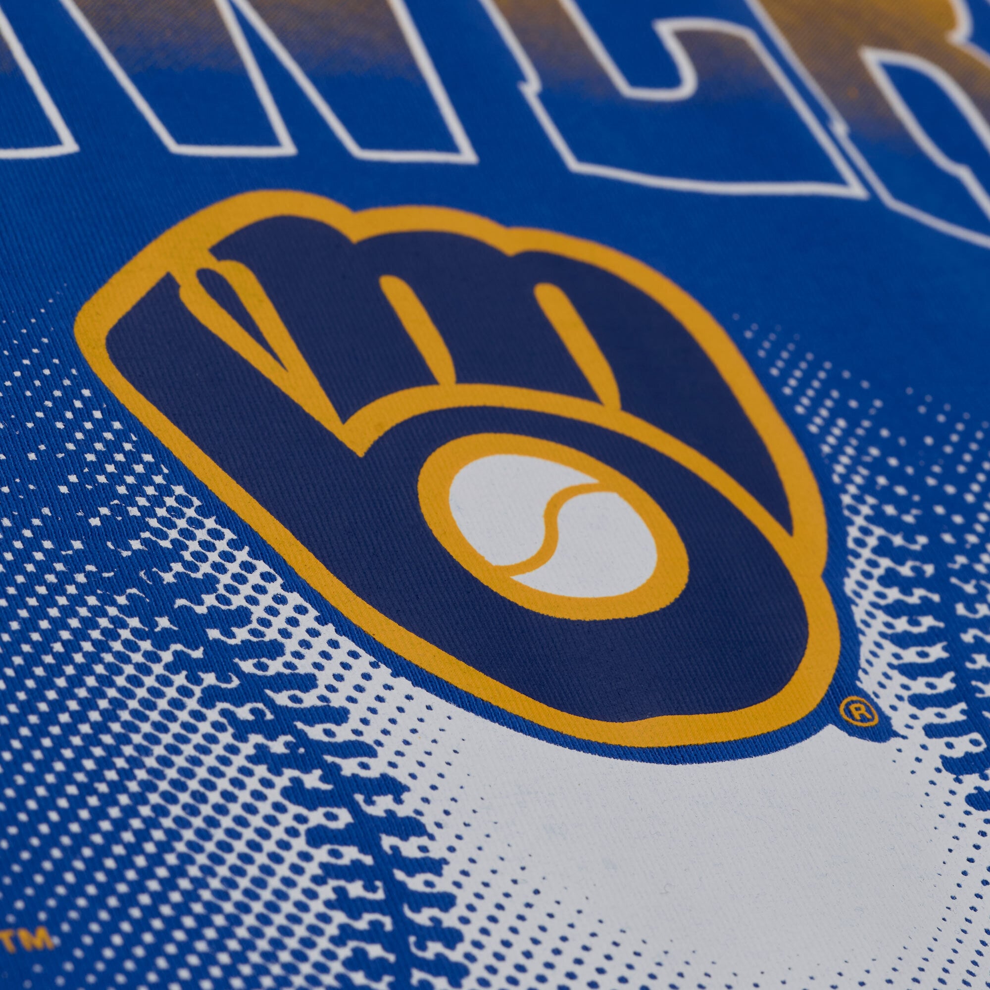 Women's Mitchell & Ness Royal Milwaukee Brewers Street Graphics T-Shirt