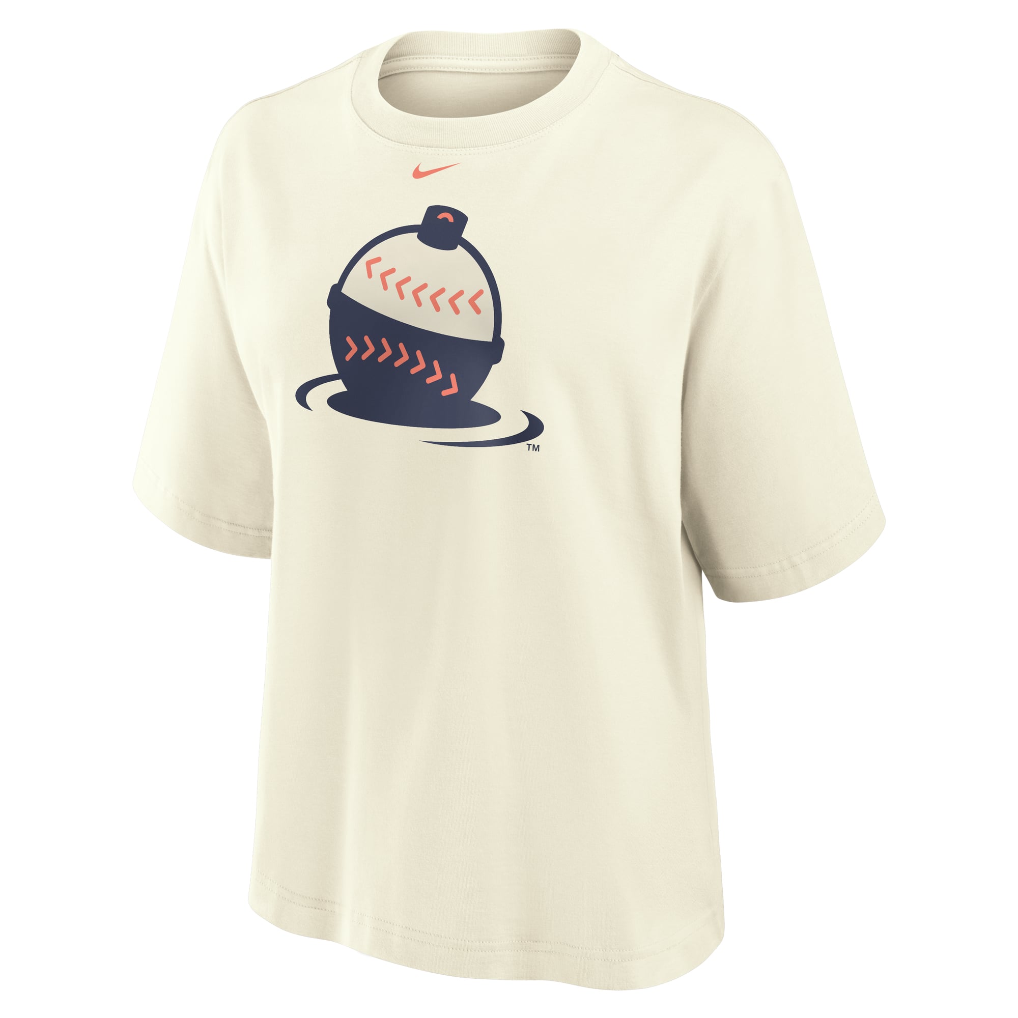 Women's Nike Cream Milwaukee Brewers Premium Essentials Relaxed Boxy T-Shirt