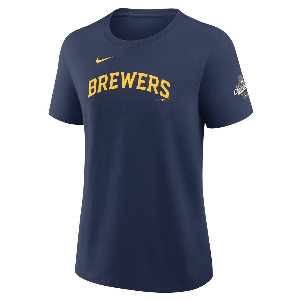 Women's Nike Jackson Chourio Navy Milwaukee Brewers 2026 World Series ...