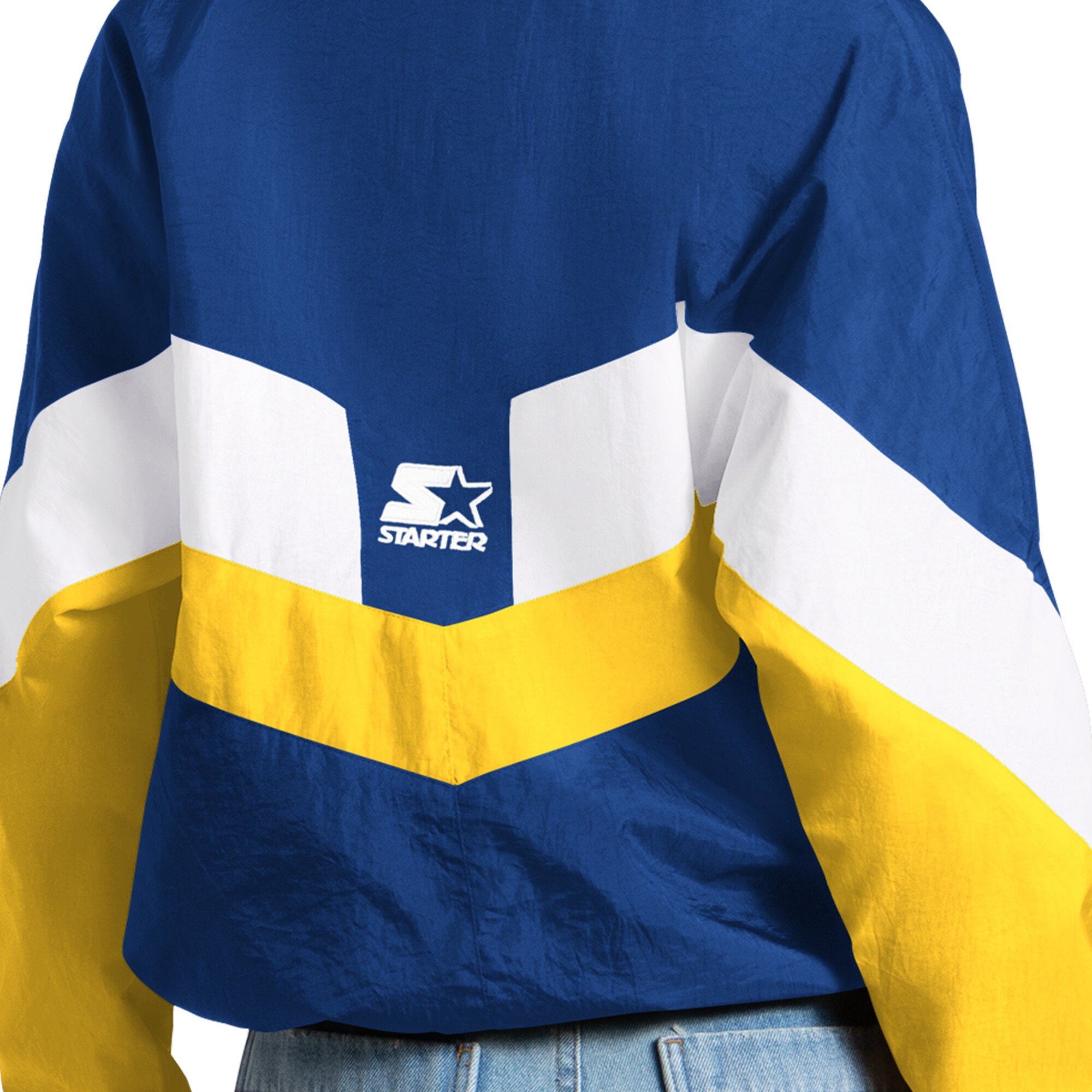 Pull à col zippé 1/4 pour femme Starter Royal Milwaukee Brewers Yardline